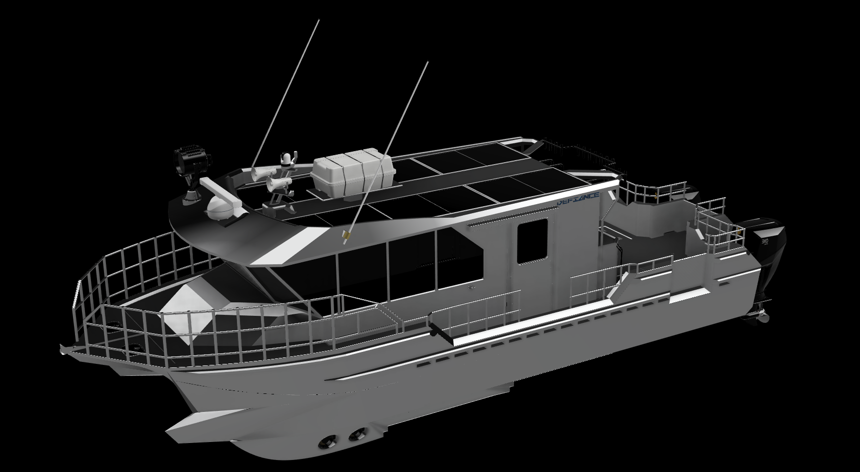32 stepped hull Catamaran twin oxe diesel 200hp outboards 5.png