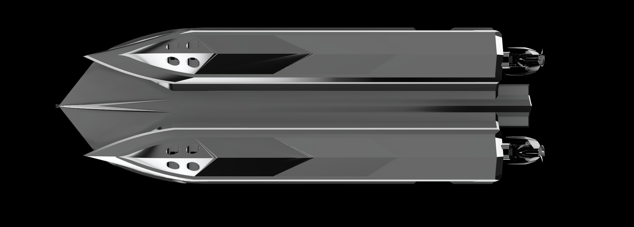 32 stepped hull Catamaran twin oxe diesel 200hp outboards 7.png