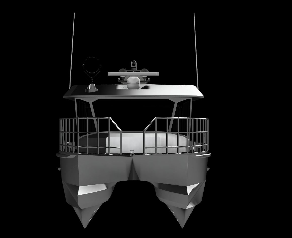 32 stepped hull Catamaran twin oxe diesel 200hp outboards 2.png