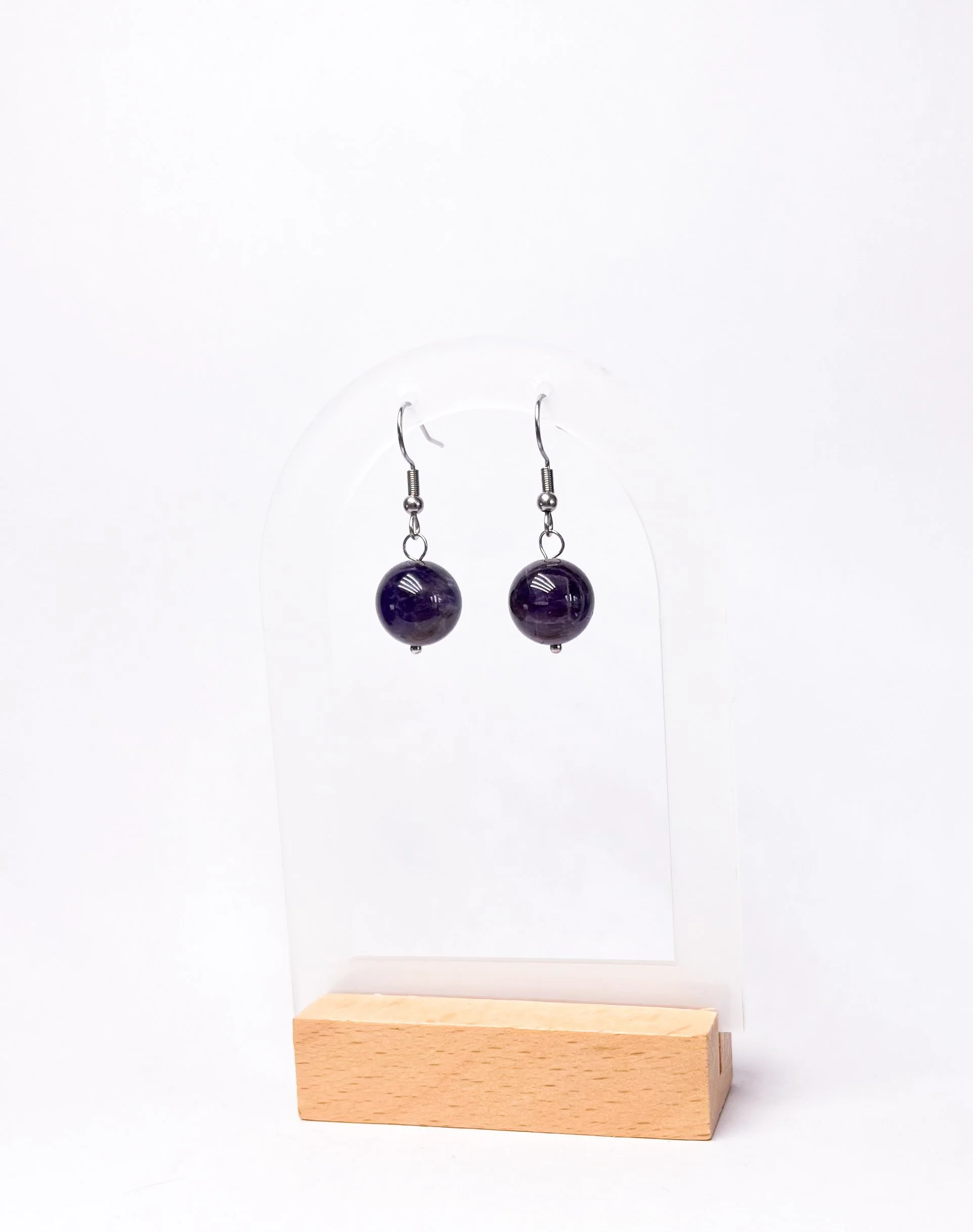 Boucles d'oreilles "Luna" - Améthyste