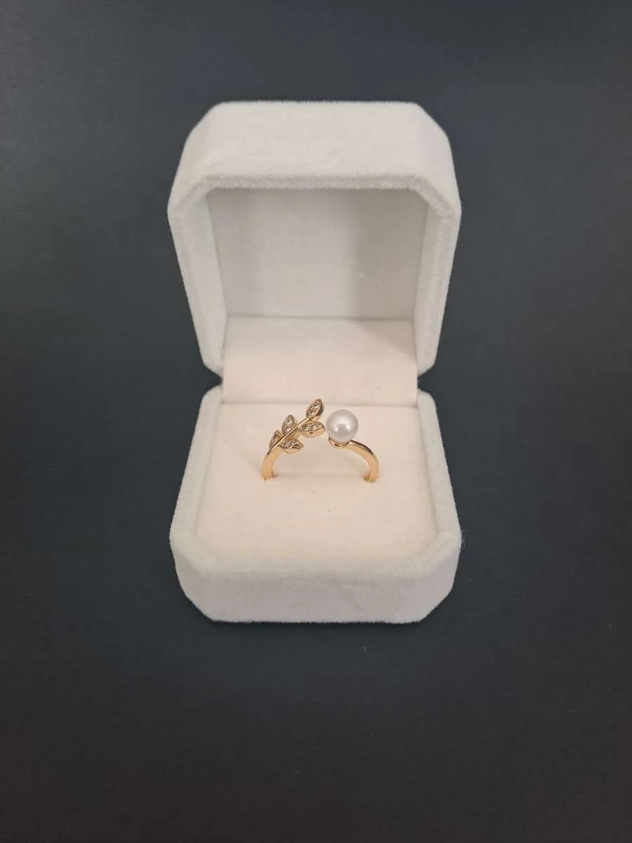 Bague "Orlane" - Perle nacrée & épis