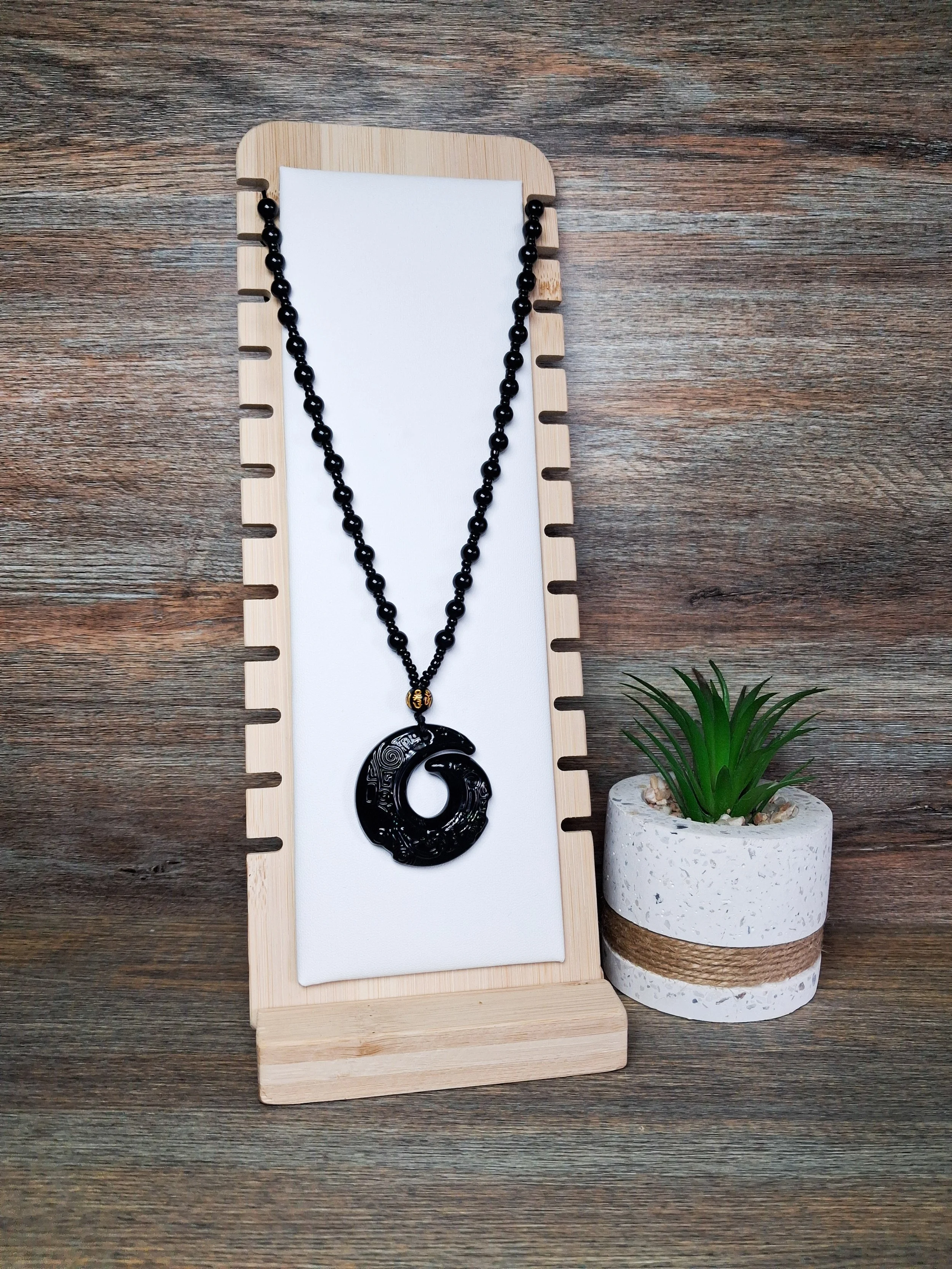 Collier "Umbra" - Obsidienne