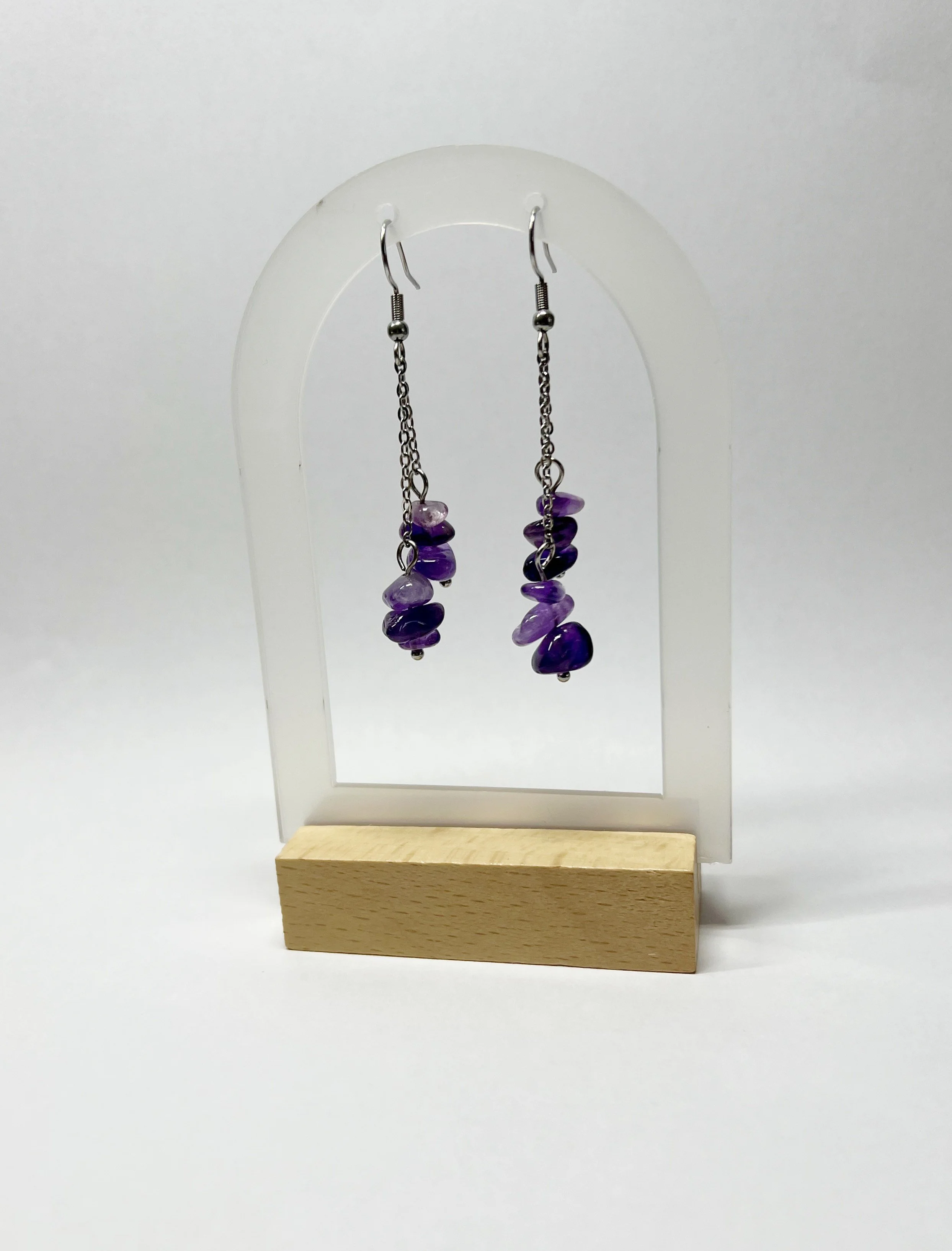 Boucles d'oreilles "Amélia" - Améthyste