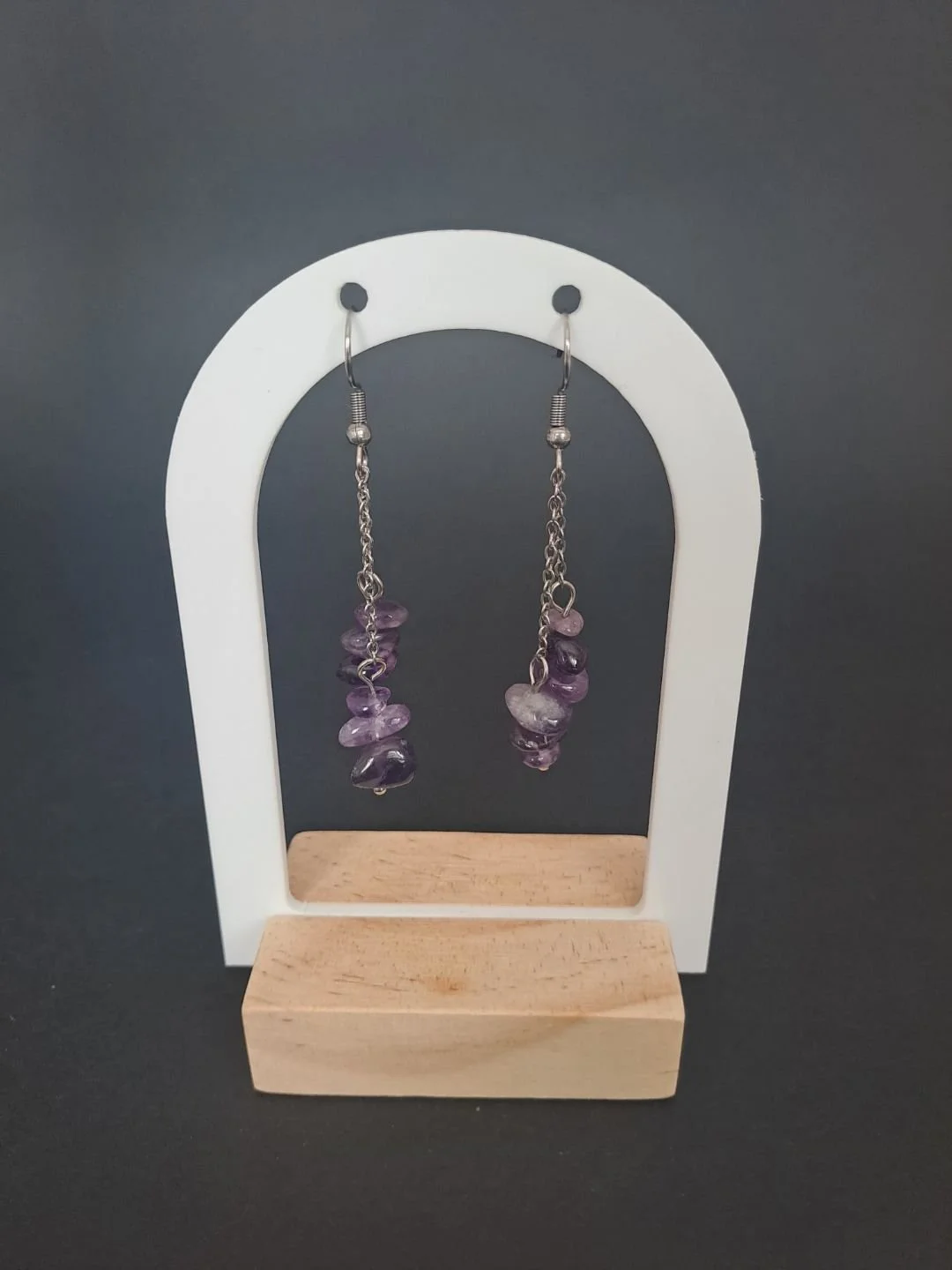 Boucles d'oreilles "Amélia" - Améthyste