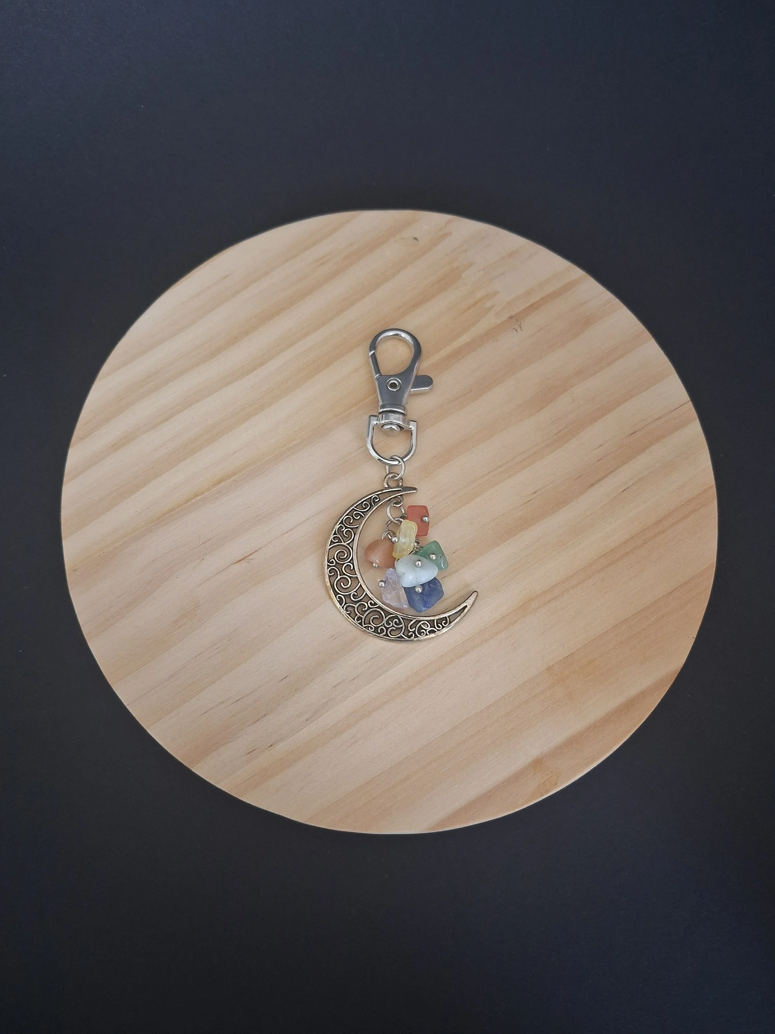 Porte-clés "Lune 7 chakras"