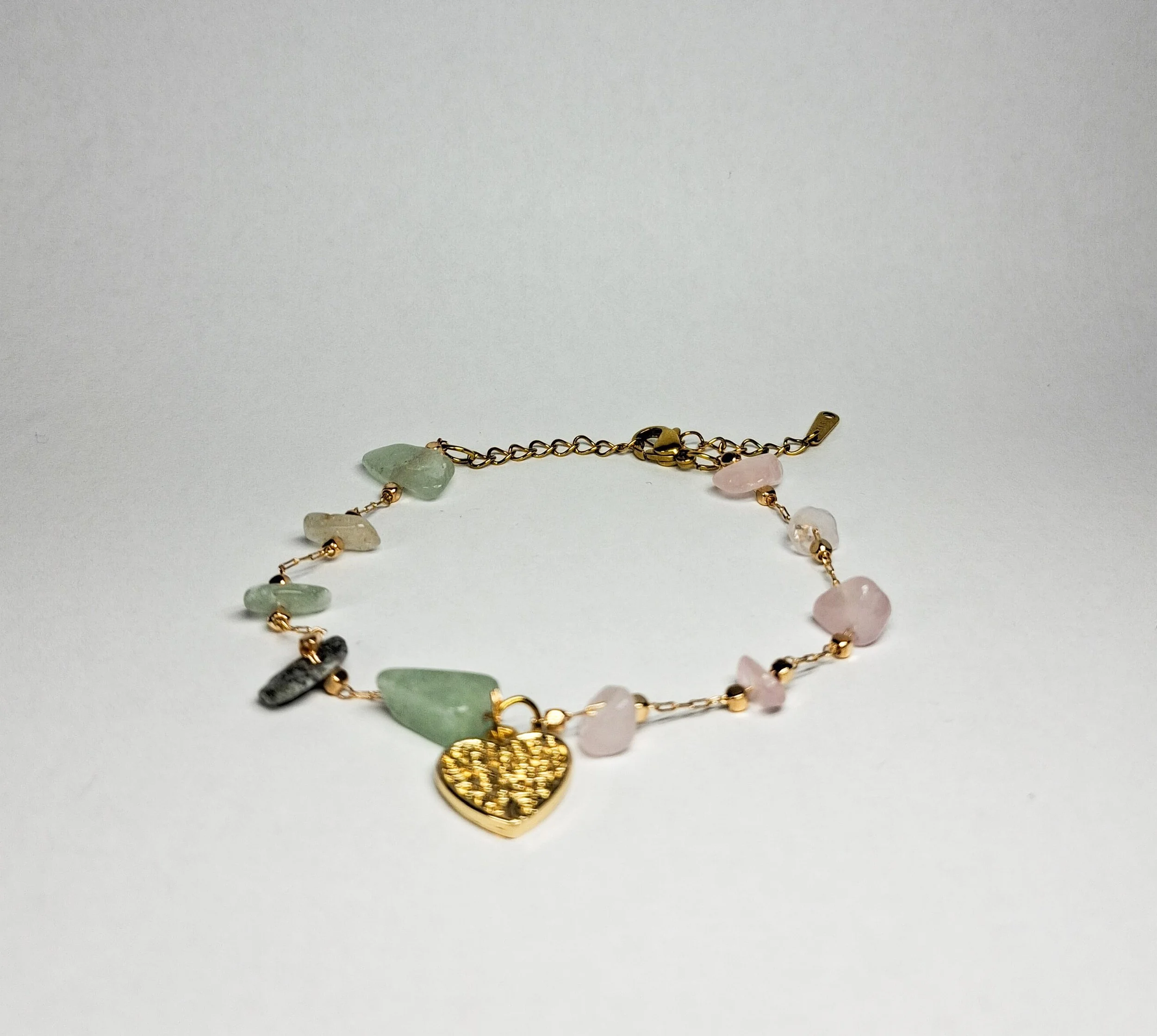 Bracelet" Rosaline" - Aventurine & Quartz rose