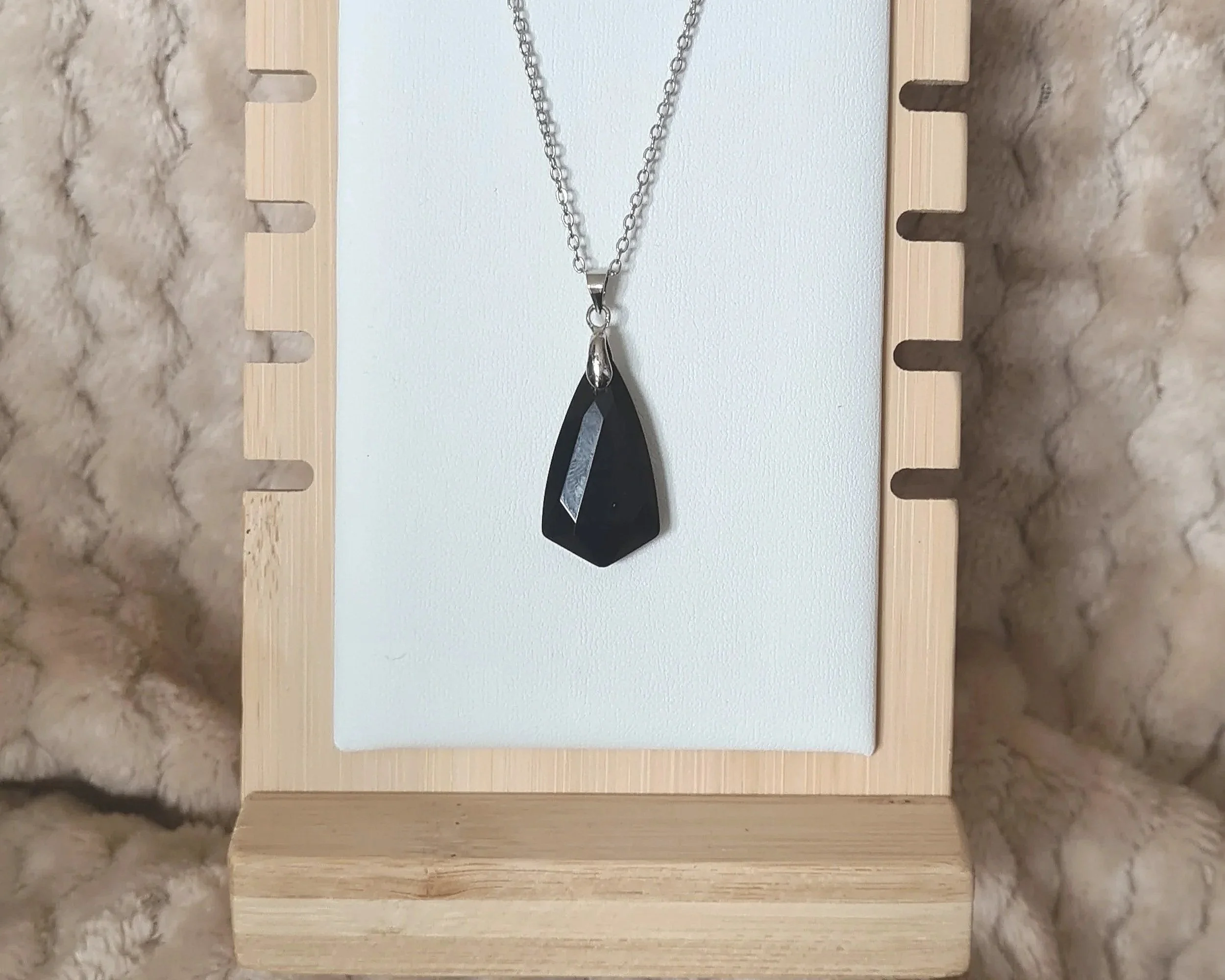 Collier "Mila" - Onyx noir