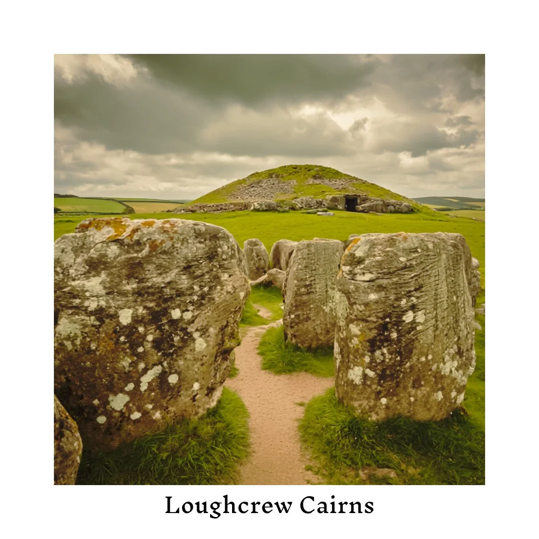 𝐎𝐥𝐝𝐞𝐫 𝐭𝐡𝐚𝐧 𝐭𝐡𝐞 𝐬𝐚𝐜𝐫𝐞𝐝 𝐬𝐢𝐭𝐞 𝐨𝐟 𝐍𝐞𝐰𝐠𝐫𝐚𝐧𝐠𝐞. 𝐎𝐥𝐝𝐞𝐫 𝐭𝐡𝐚𝐧 𝐭𝐡𝐞 𝐞𝐧𝐢𝐠𝐦𝐚𝐭𝐢𝐜 𝐏𝐲𝐫𝐚𝐦𝐢𝐝 𝐨𝐟 𝐆𝐢𝐳𝐚. ⁣
⁣
The cairns of Loughcrew rise from the earth like ancient sentinels, guardians of tales long forg
