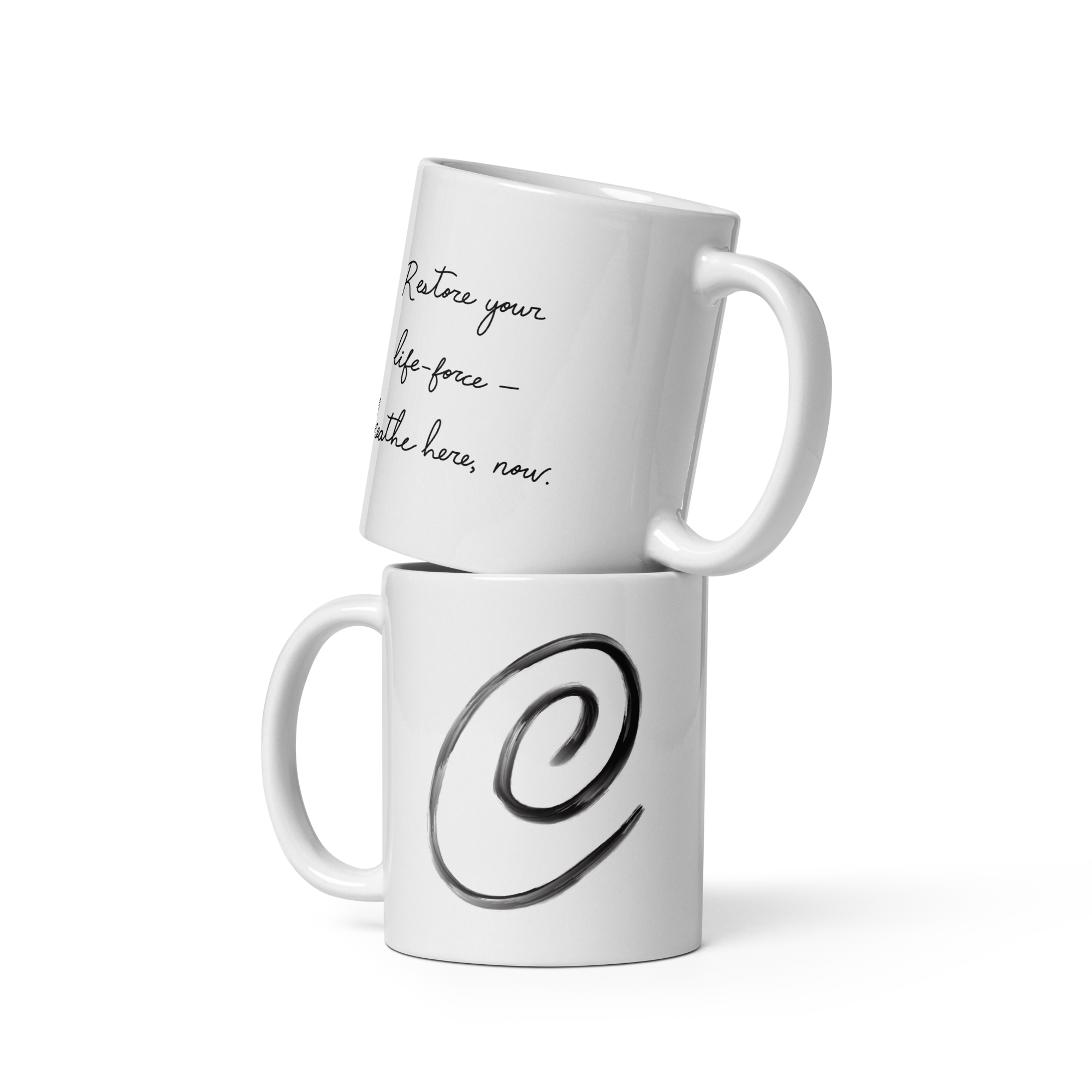 Brushstroke “C” Spiral Mug