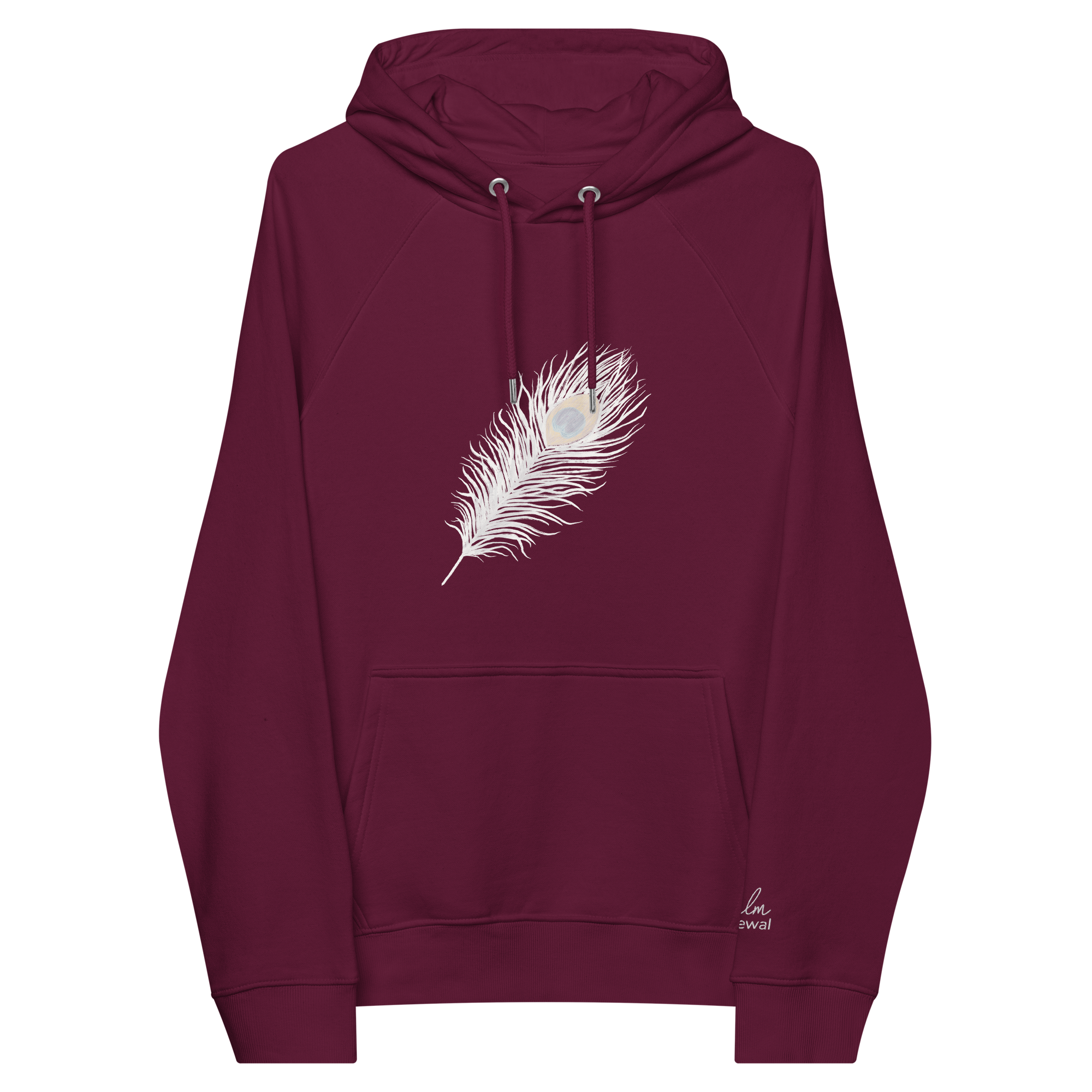 White Peacock Feather Hoodie