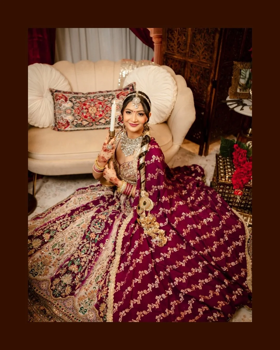 Beauty in motion 💜

Hair &amp; Makeup beautifully done by: @hennabyrajdhillon 
Intricate henna artistry by: @arj_purva_yyc 
Stunning outfit by: @nanak_emporium 
Beautiful decor by: @maahisdecor 
Jewelry: @lush.jewelrystudio 
Captured by: @5ab_studio