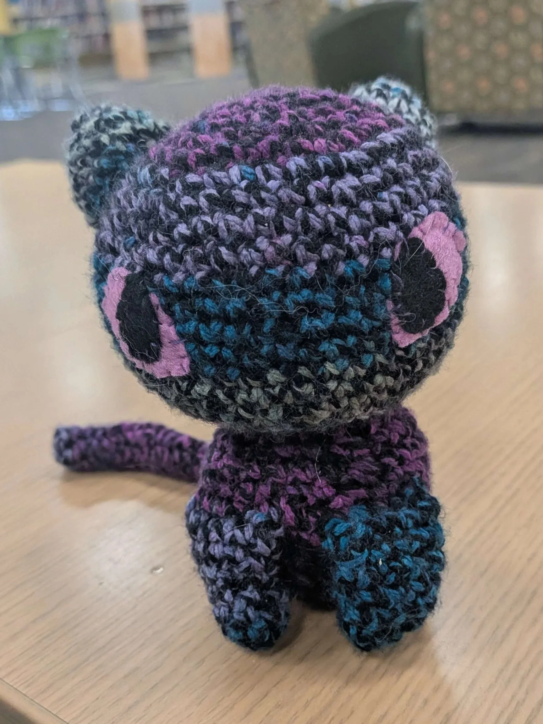 Dark Striped Sitting Kitty