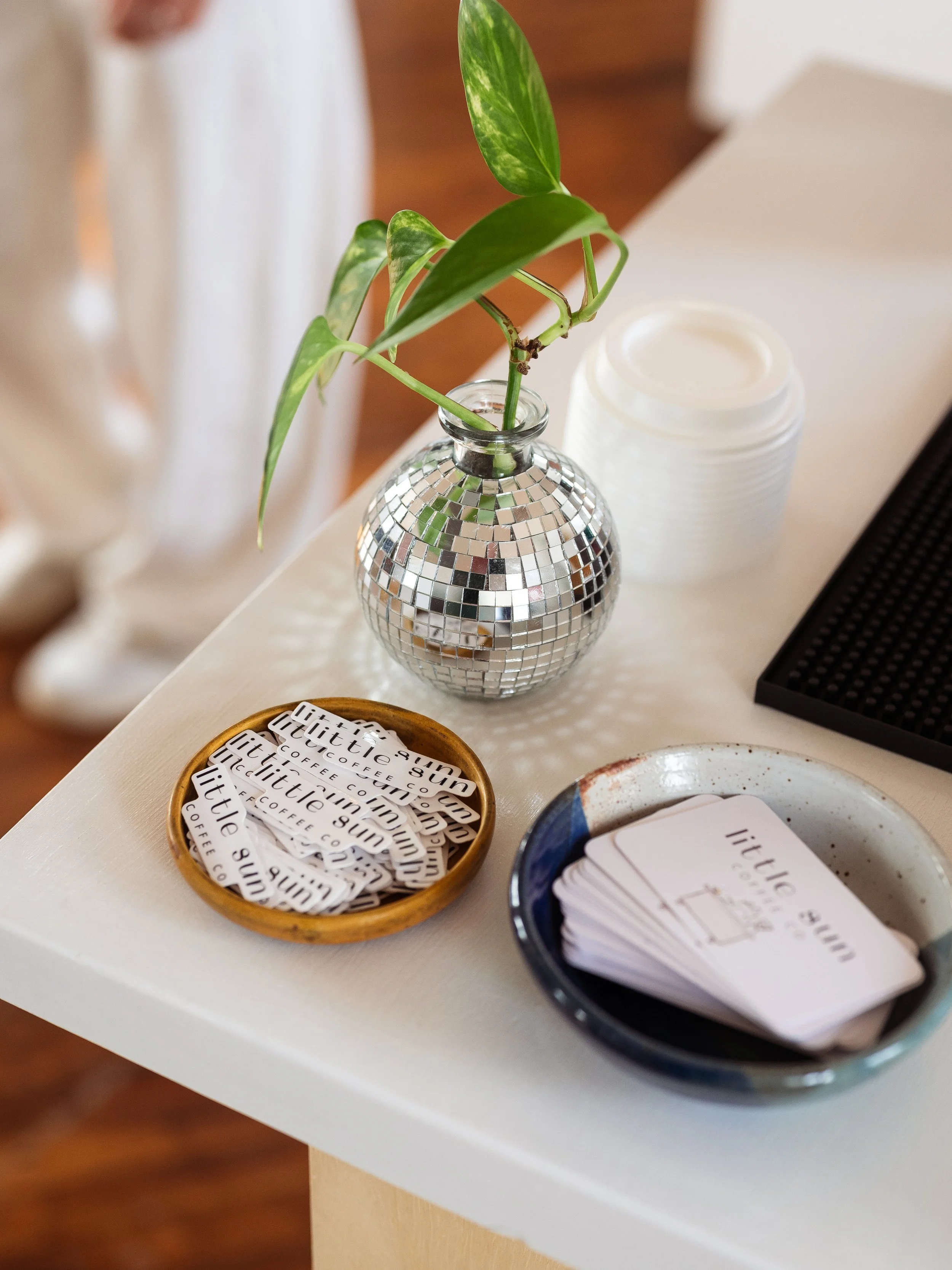 Professional event barista station with mobile coffee cart for Greater Philadelphia coffee catering