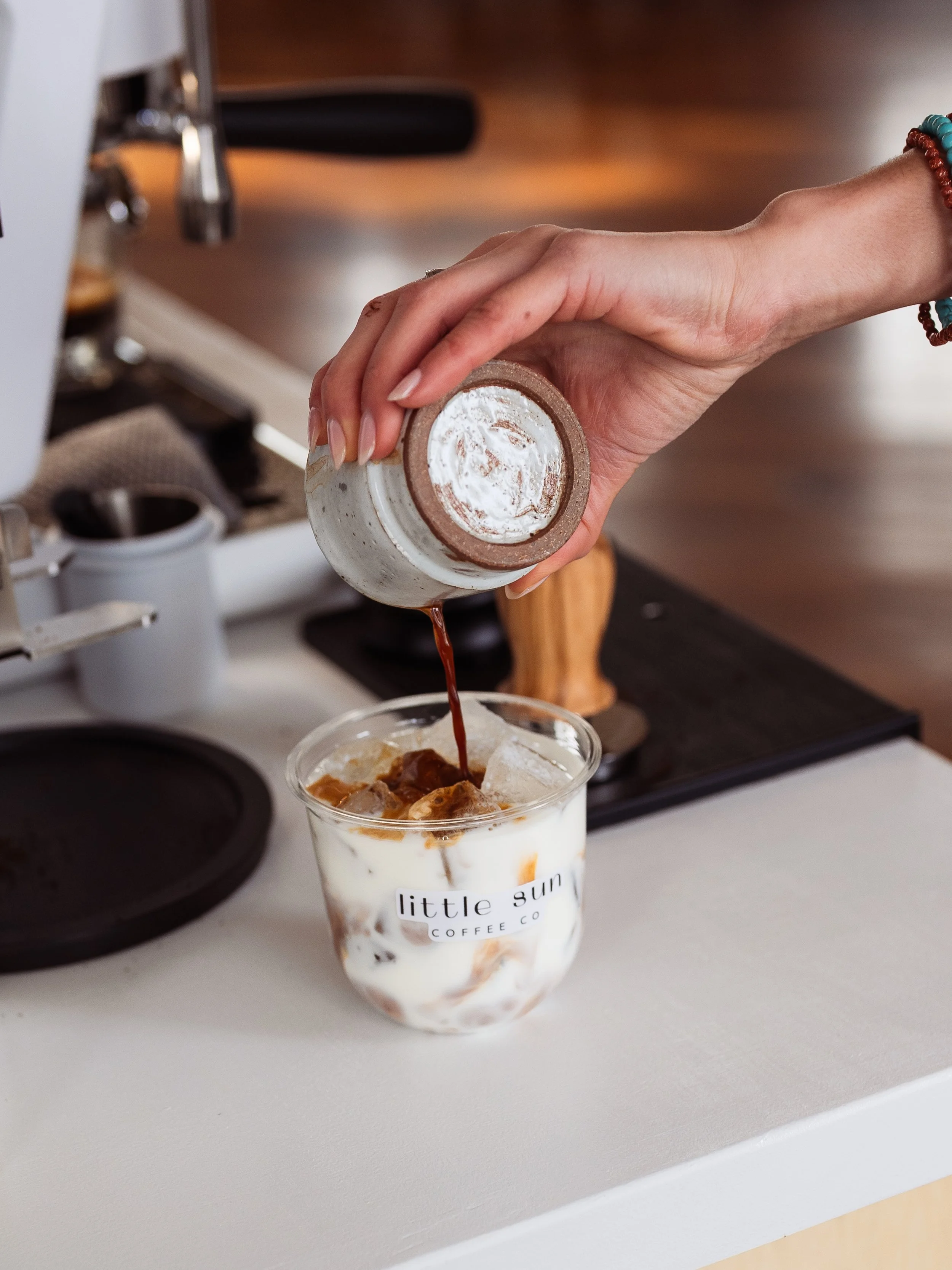 Mobile espresso coffee cart at event enhancing Greater Philadelphia coffee catering experience