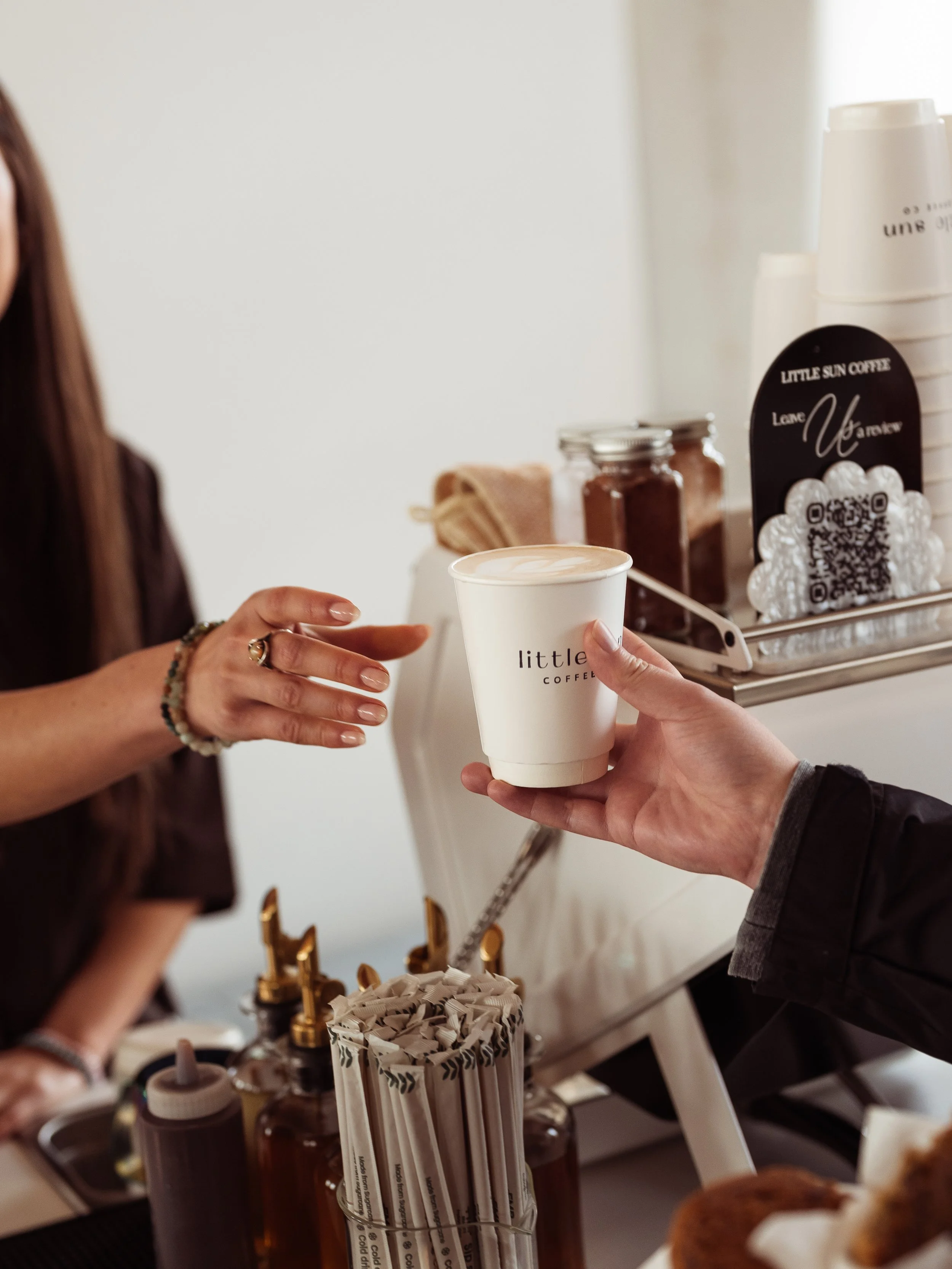 Espresso bar catering activation at a Philadelphia corporate headquarters