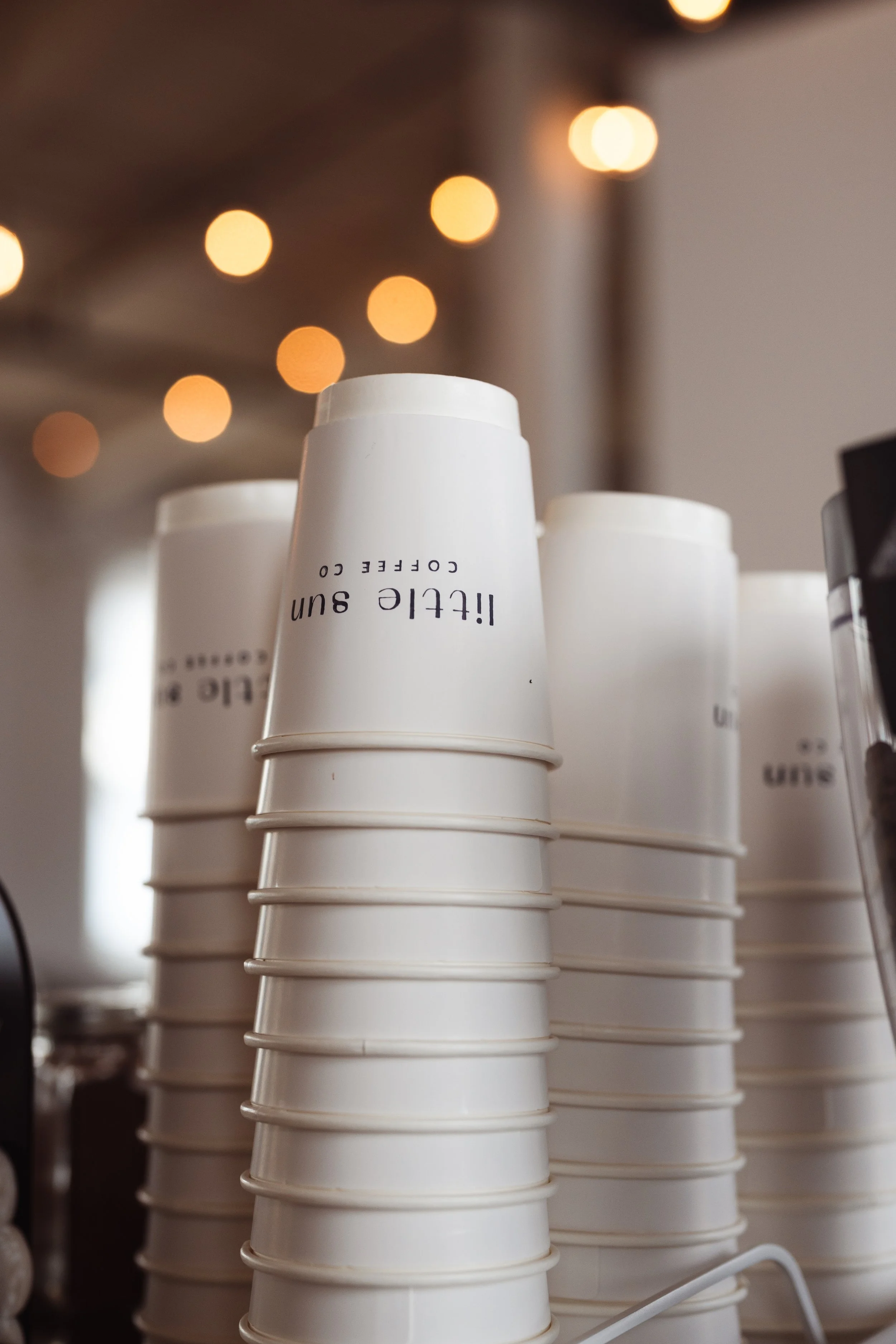 Branding detail of coffee cart for Philadelphia coffee catering services