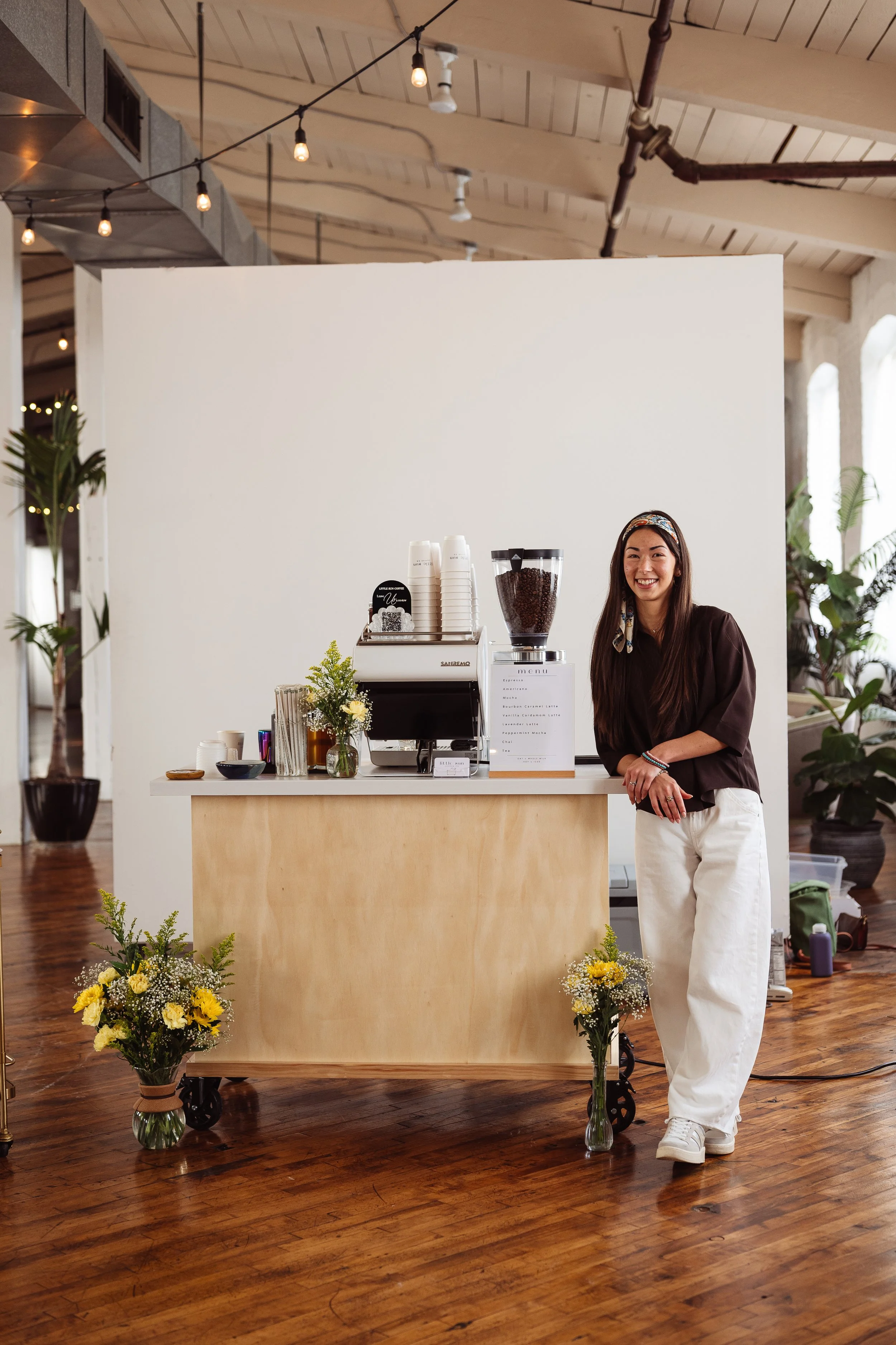 Greater Philadelphia coffee catering with mobile coffee cart at a private event