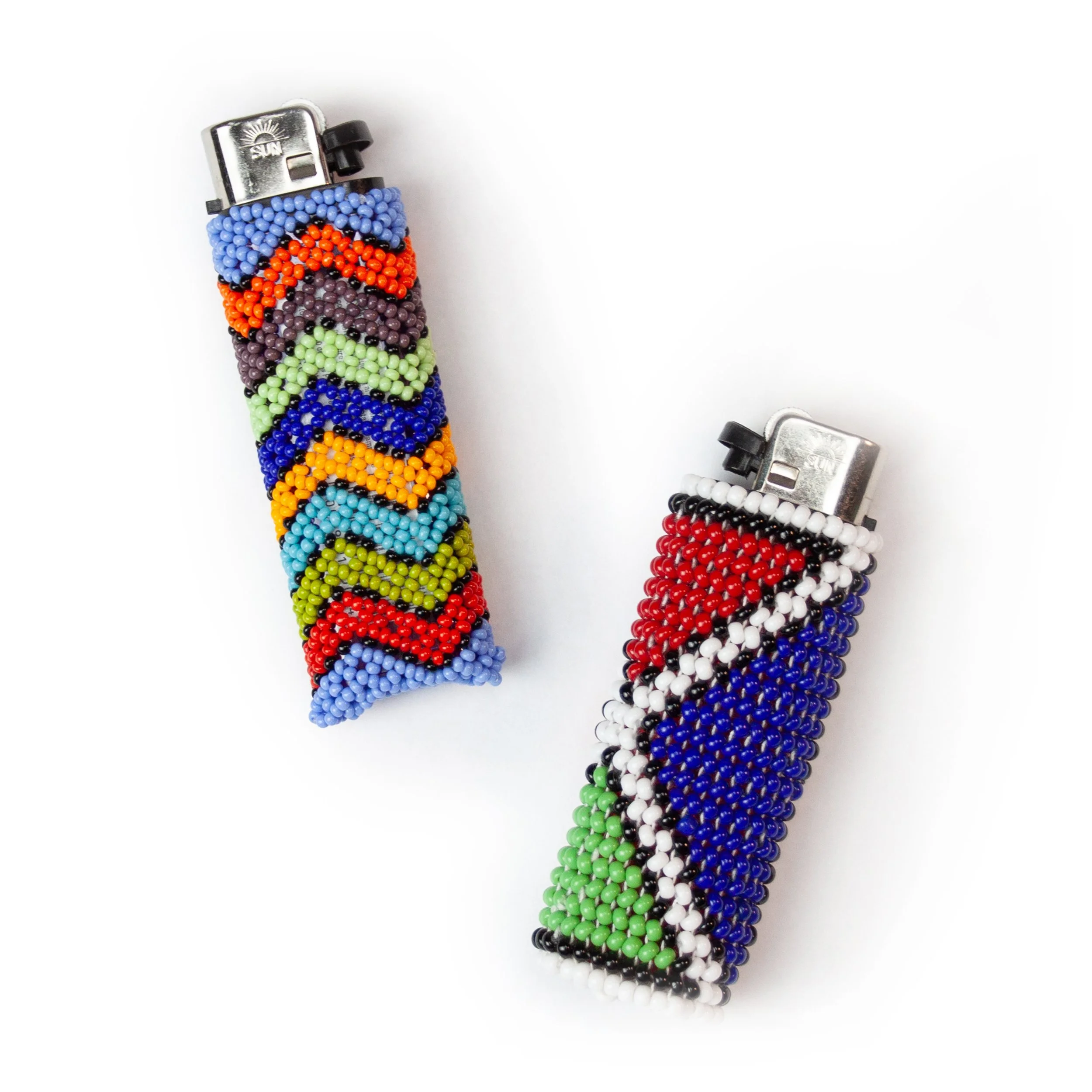 Beaded Lighter Sleeve + Lighter 