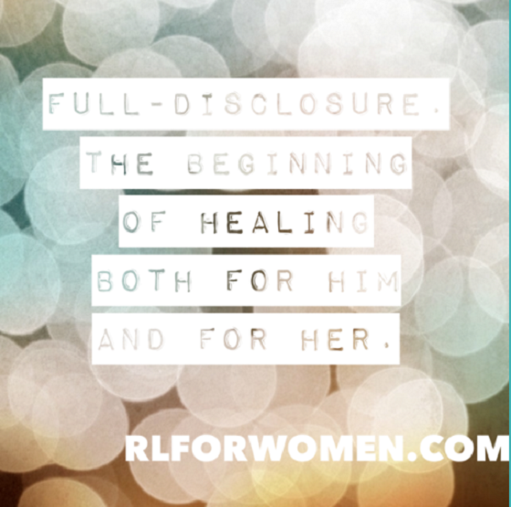 Full Disclosure - The Beginning of Healing