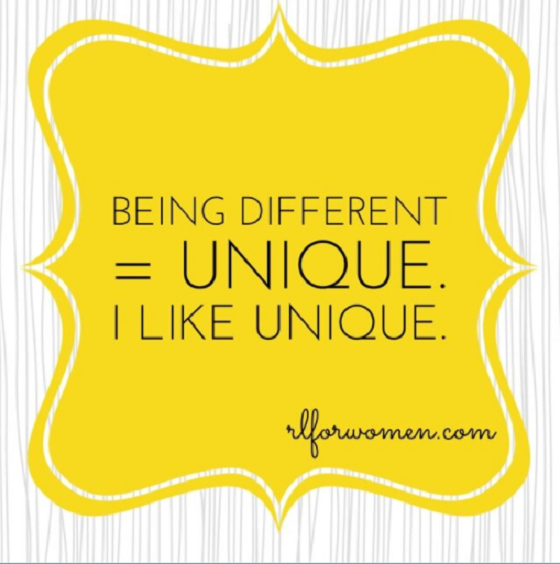 on being different
