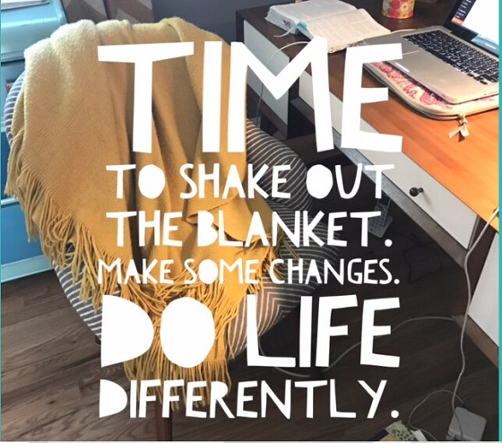 Shaking out the blanket