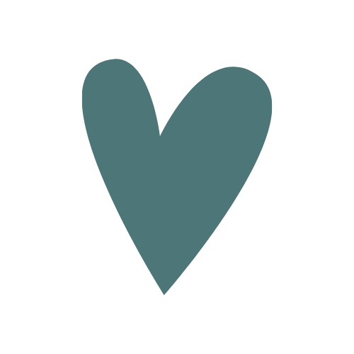 A teal-colored heart illustration with a black background.