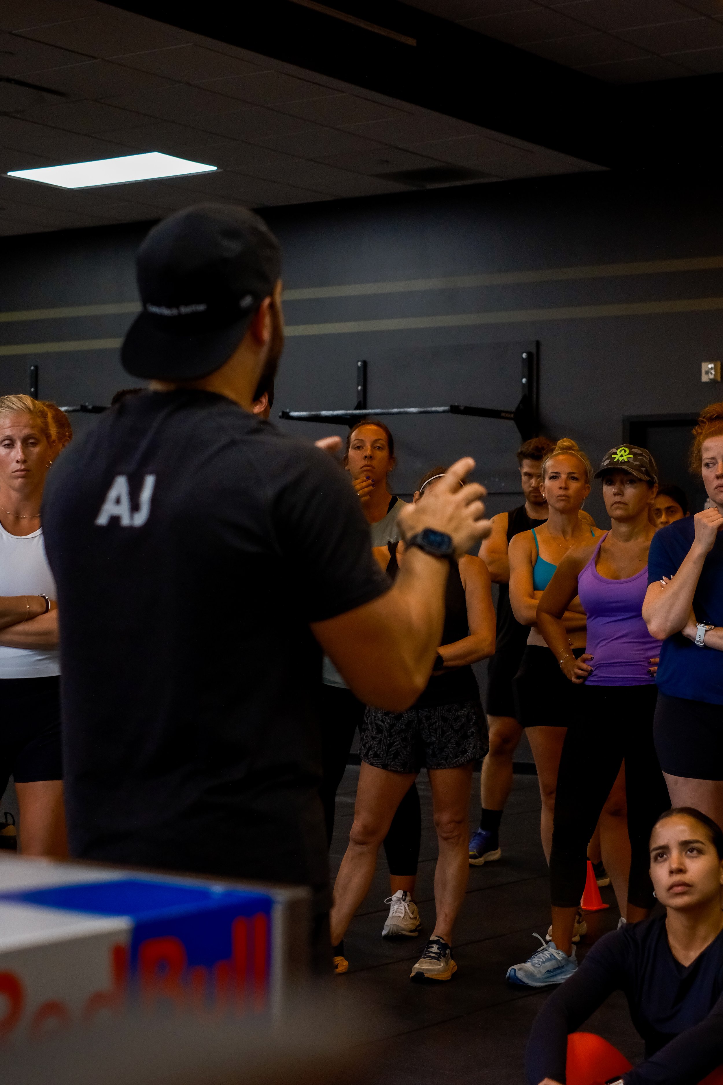 Coach AJ Teaching a Hyrox Class
