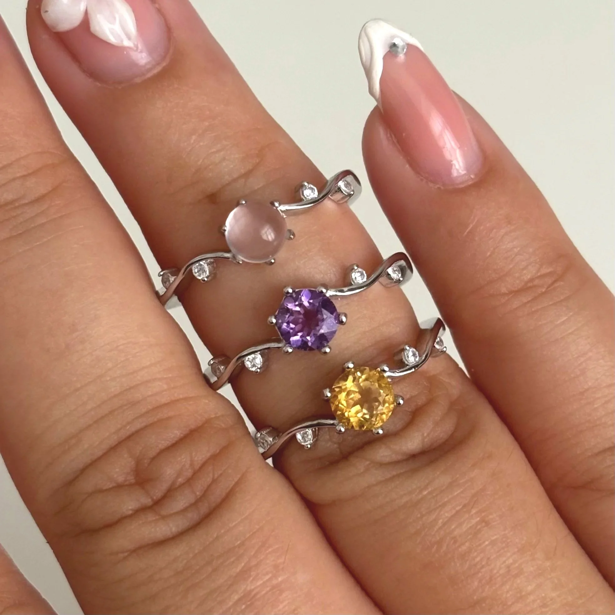 Bague en argent 925 - Pierre naturelle