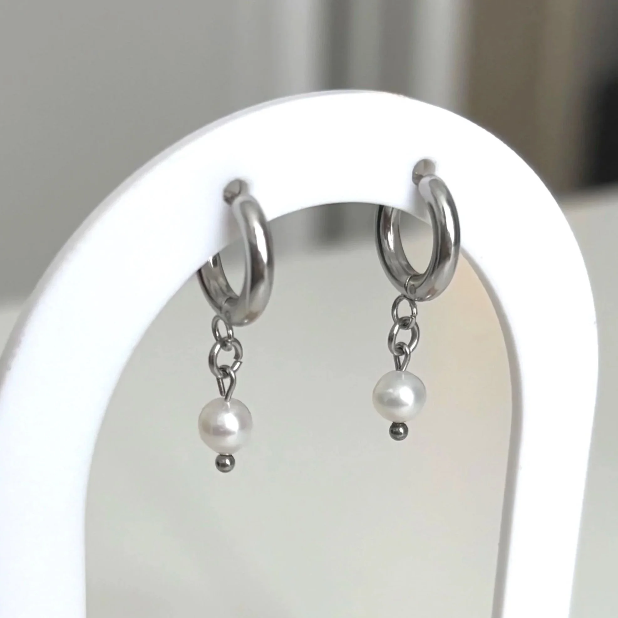 Boucles d'oreilles - Perle d'eau douce