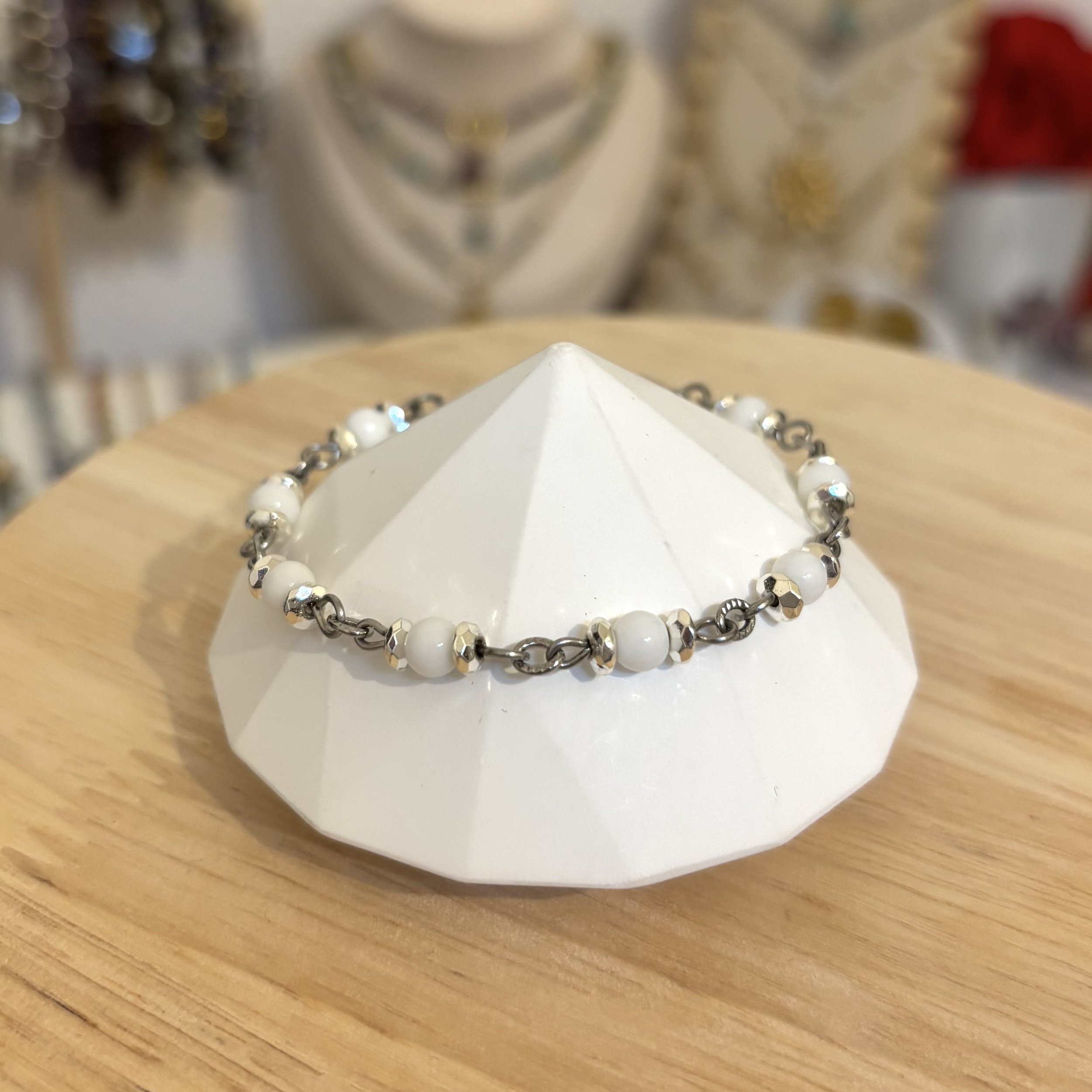 Bracelet - Jade blanc