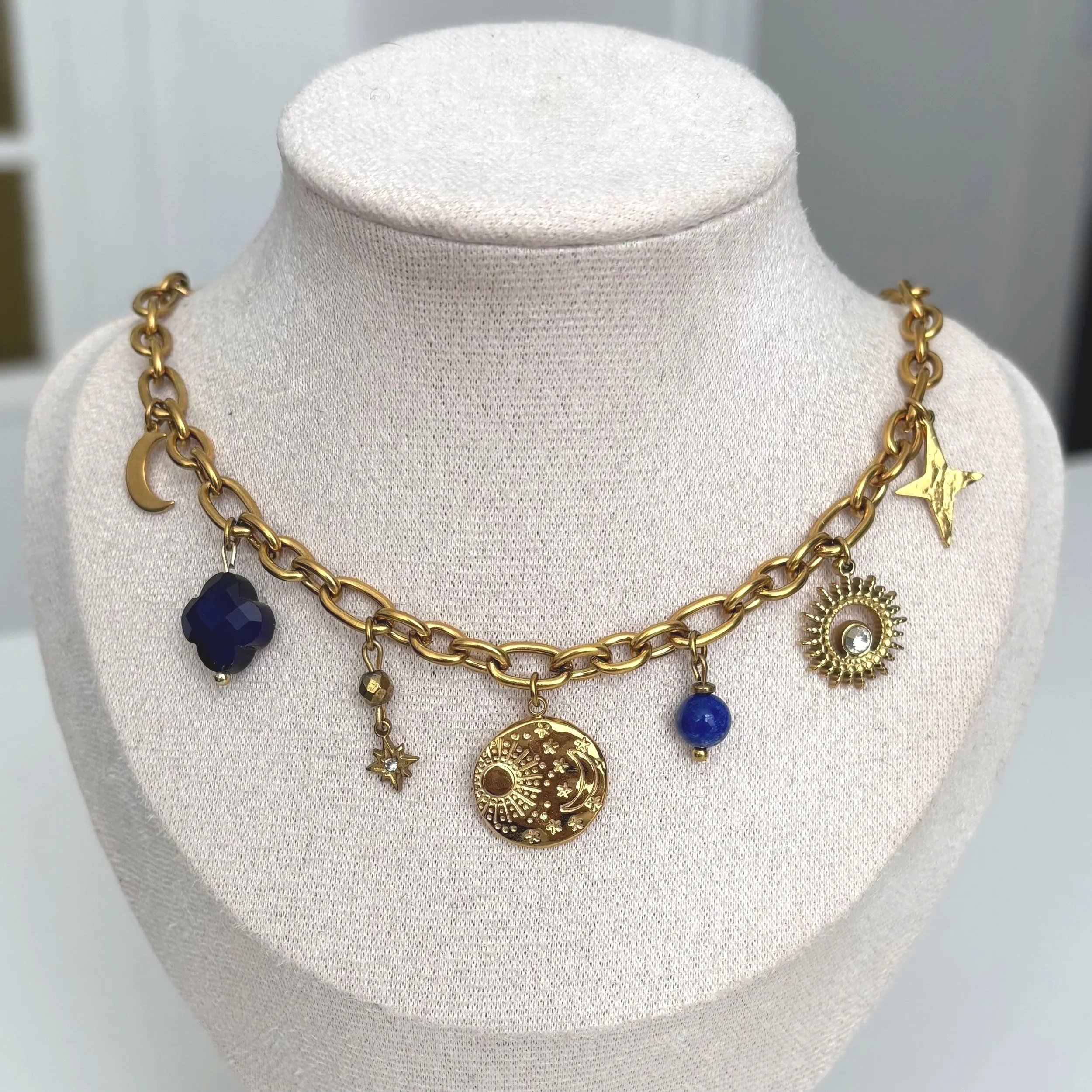 Collier astre - Doré