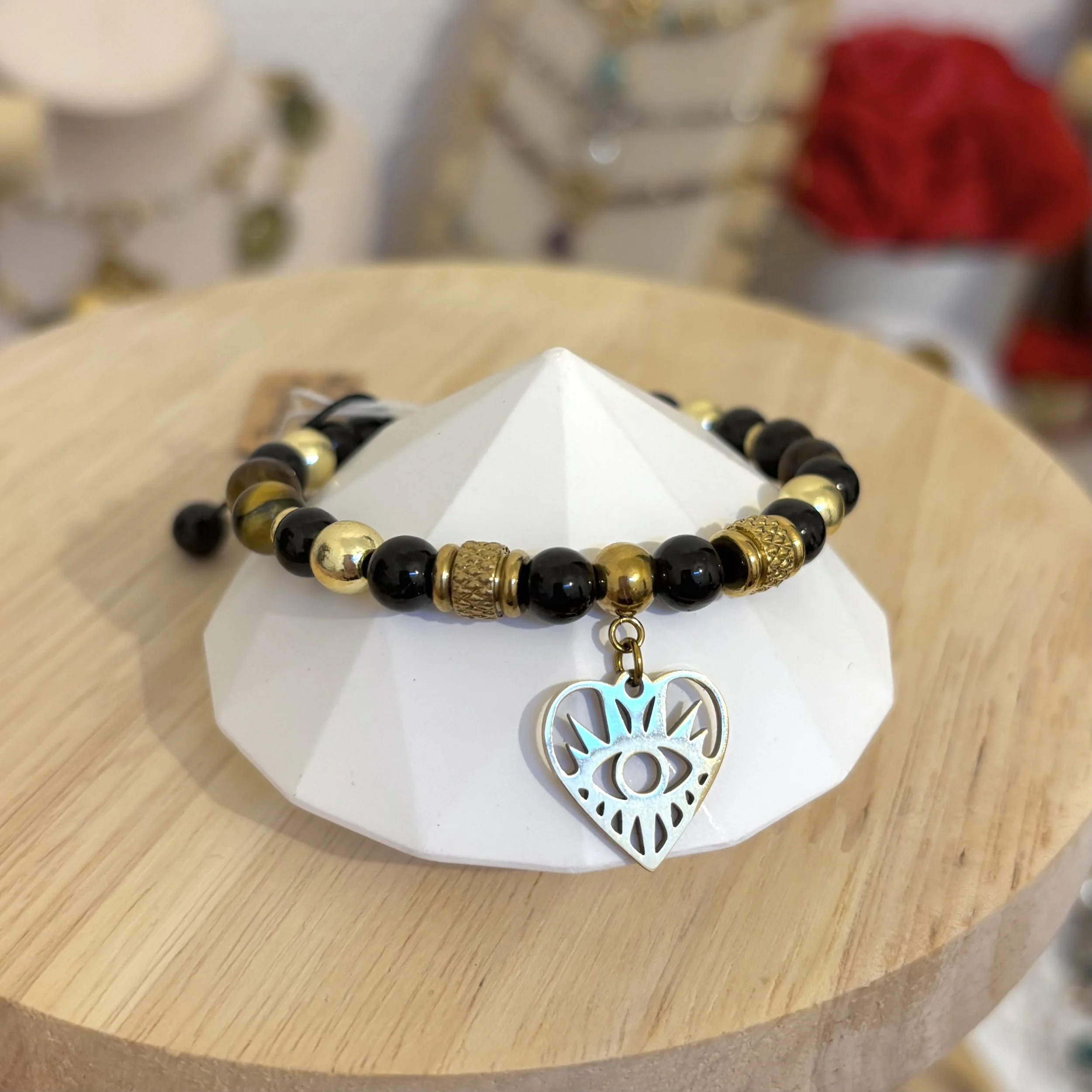 Bracelet - Tourmaline et oeil de tigre