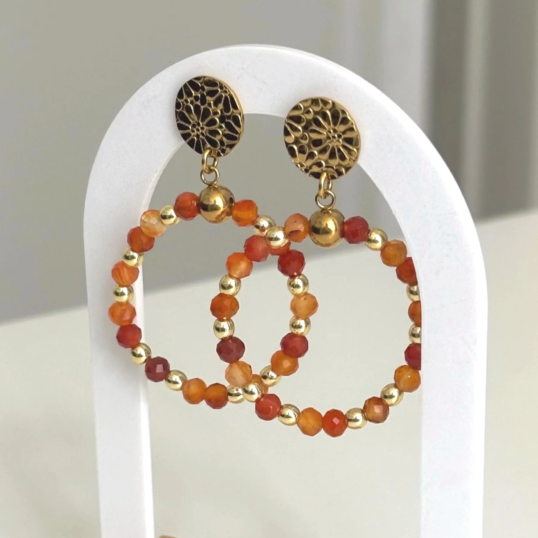 Boucles d'oreilles - Cornaline