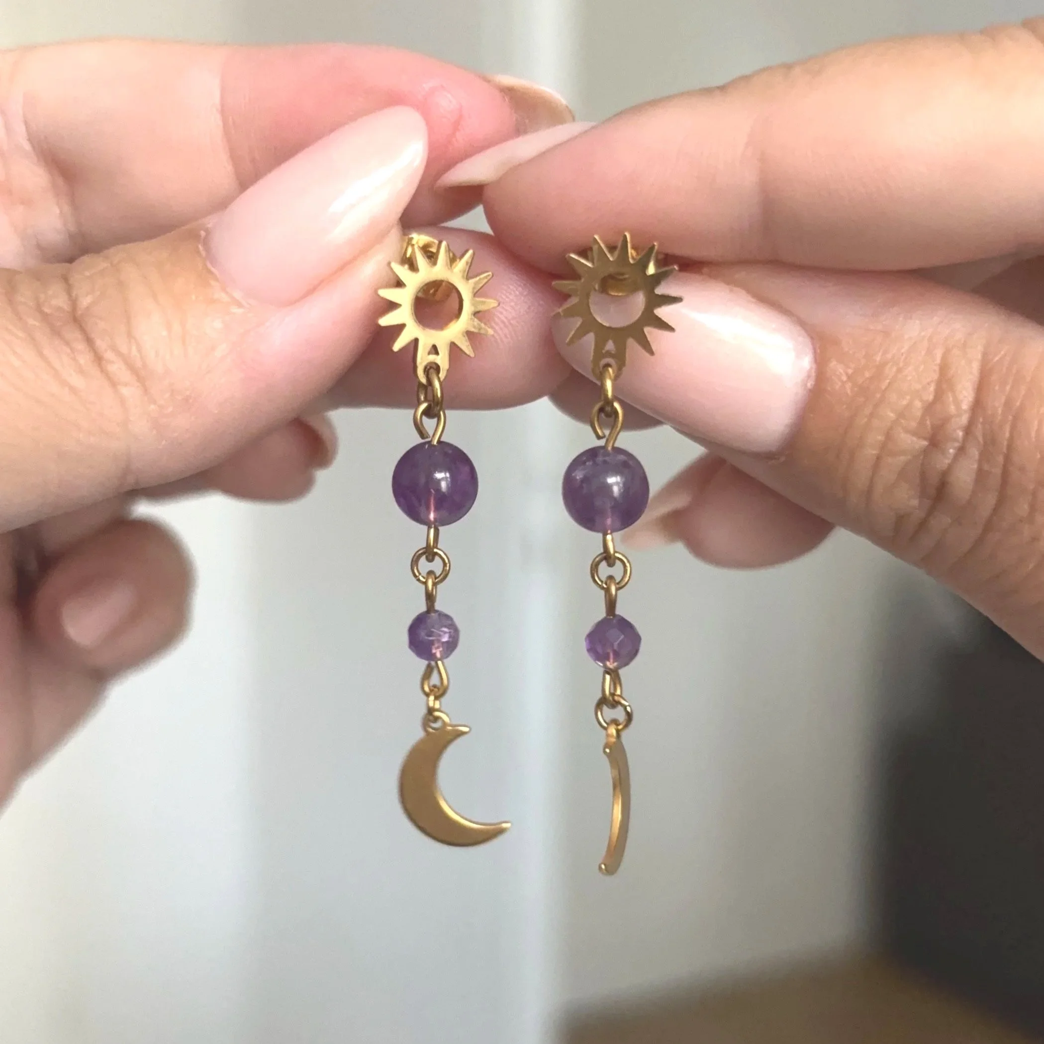Boucles d'oreilles Fairy Améthyste