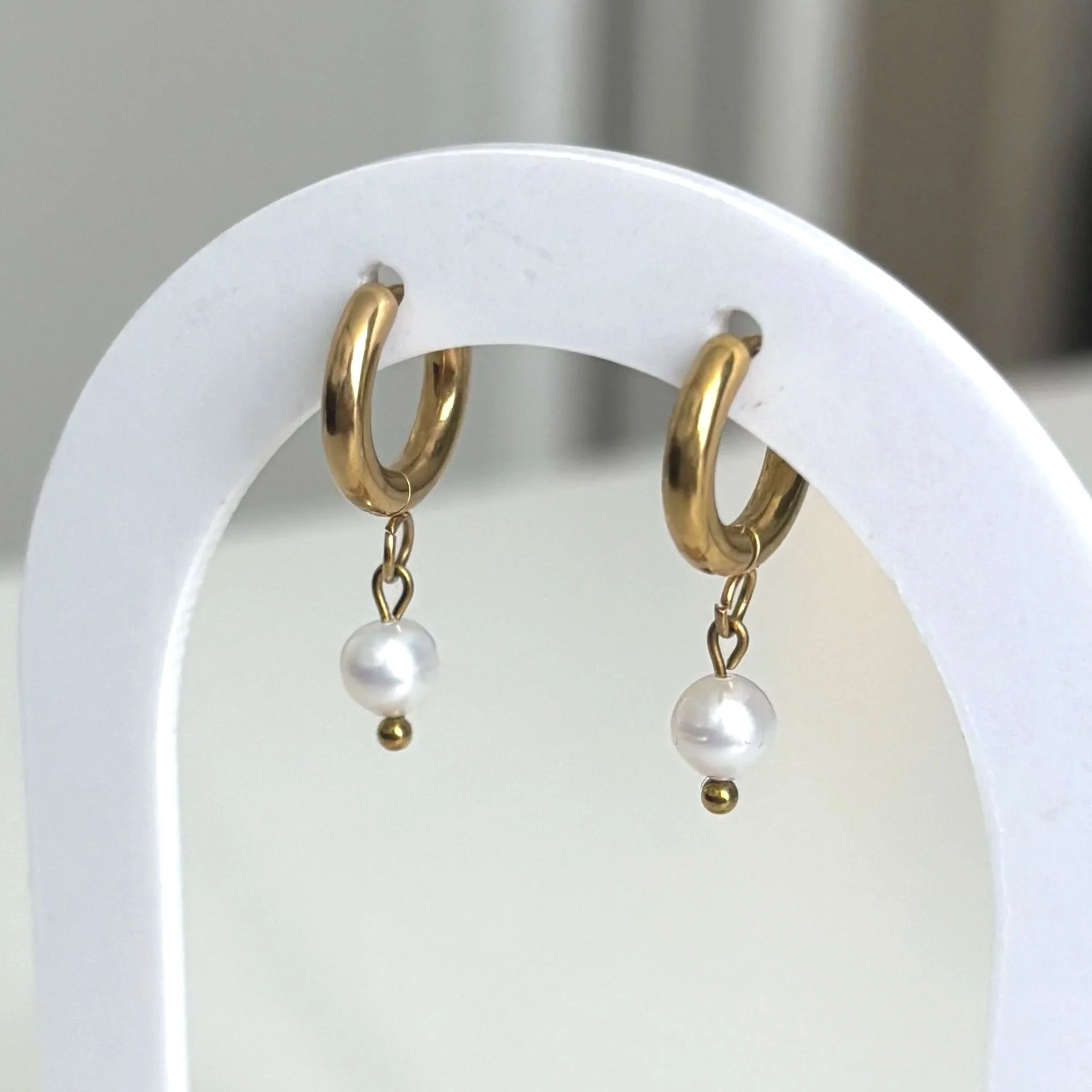 Boucles d'oreilles - Perle d'eau douce