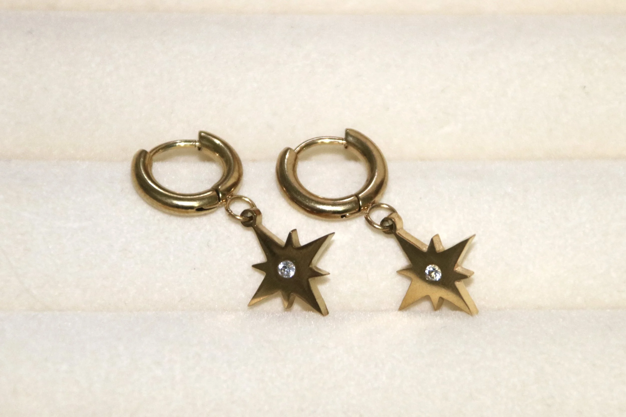Boucles d'oreilles étoile doré
