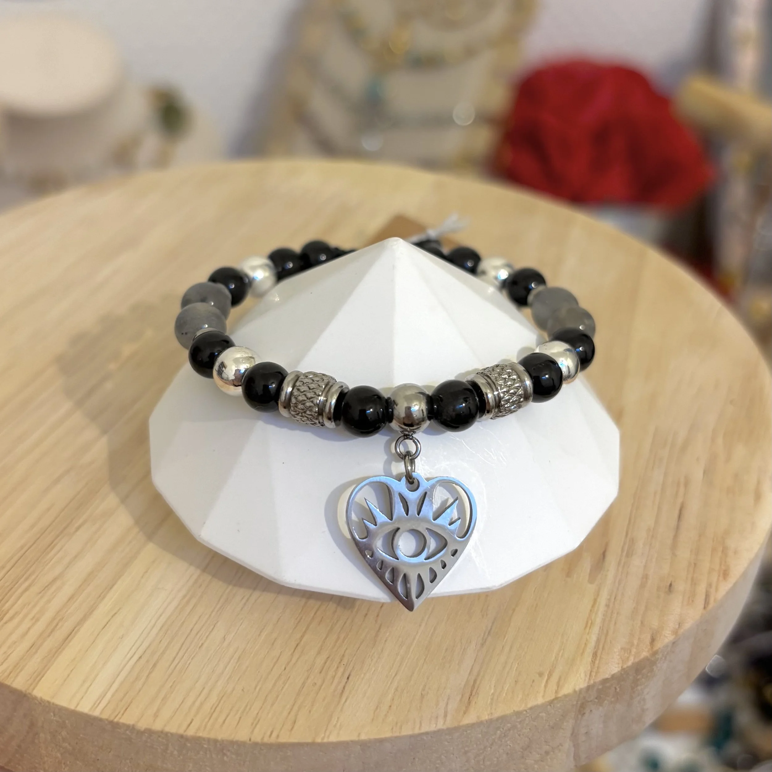 Bracelet - Tourmaline et labradorite