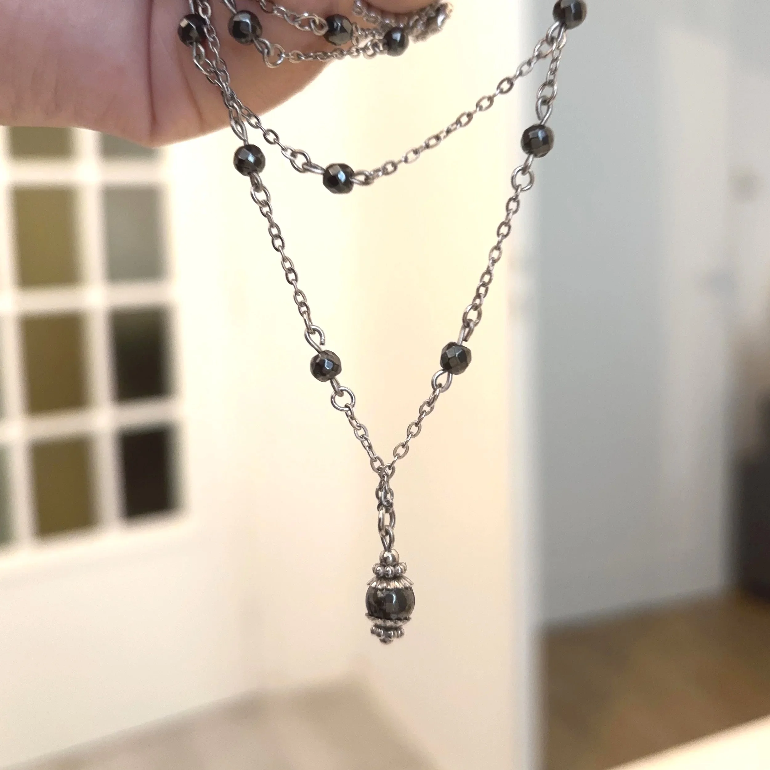 Sautoir Hématite