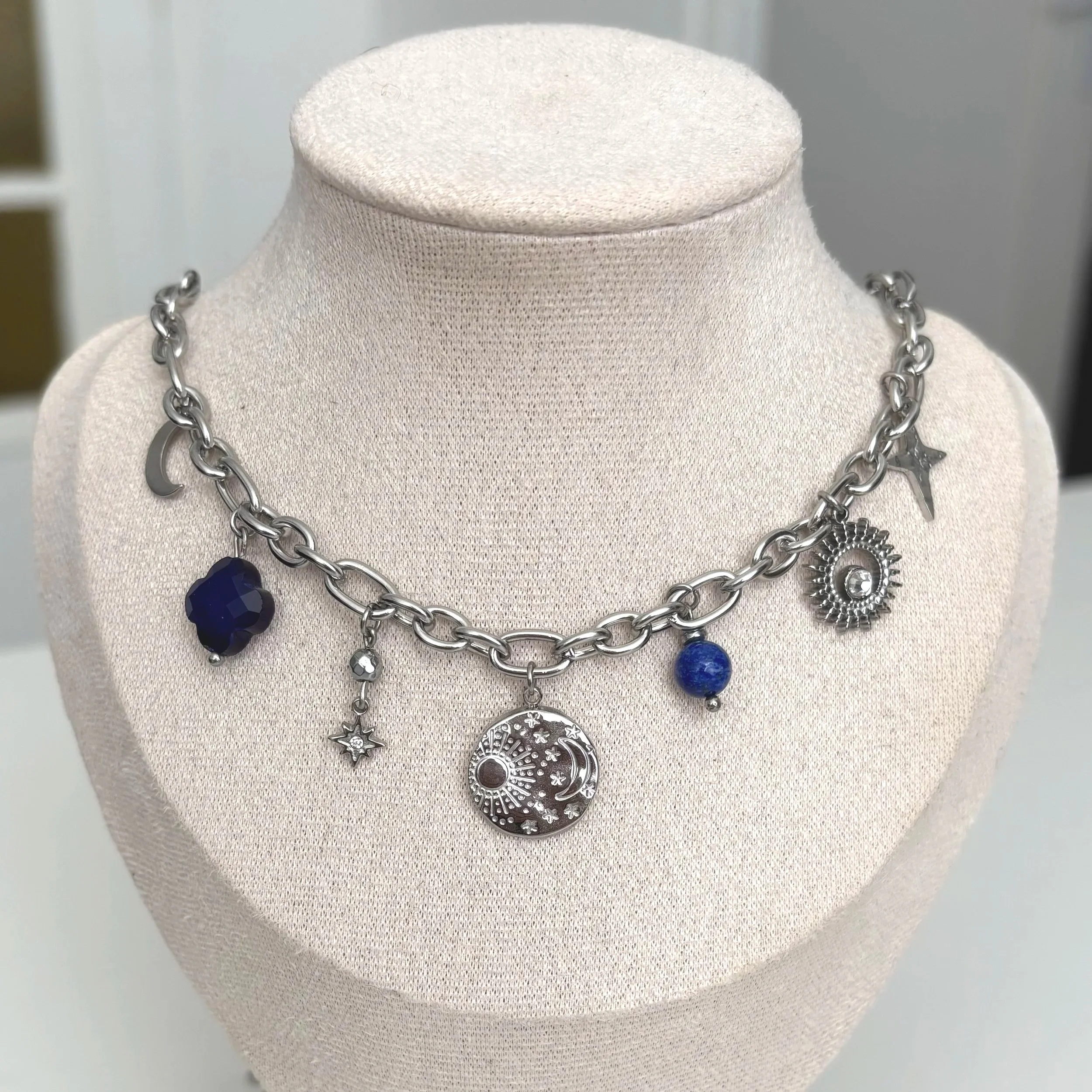 Collier astre - Argenté