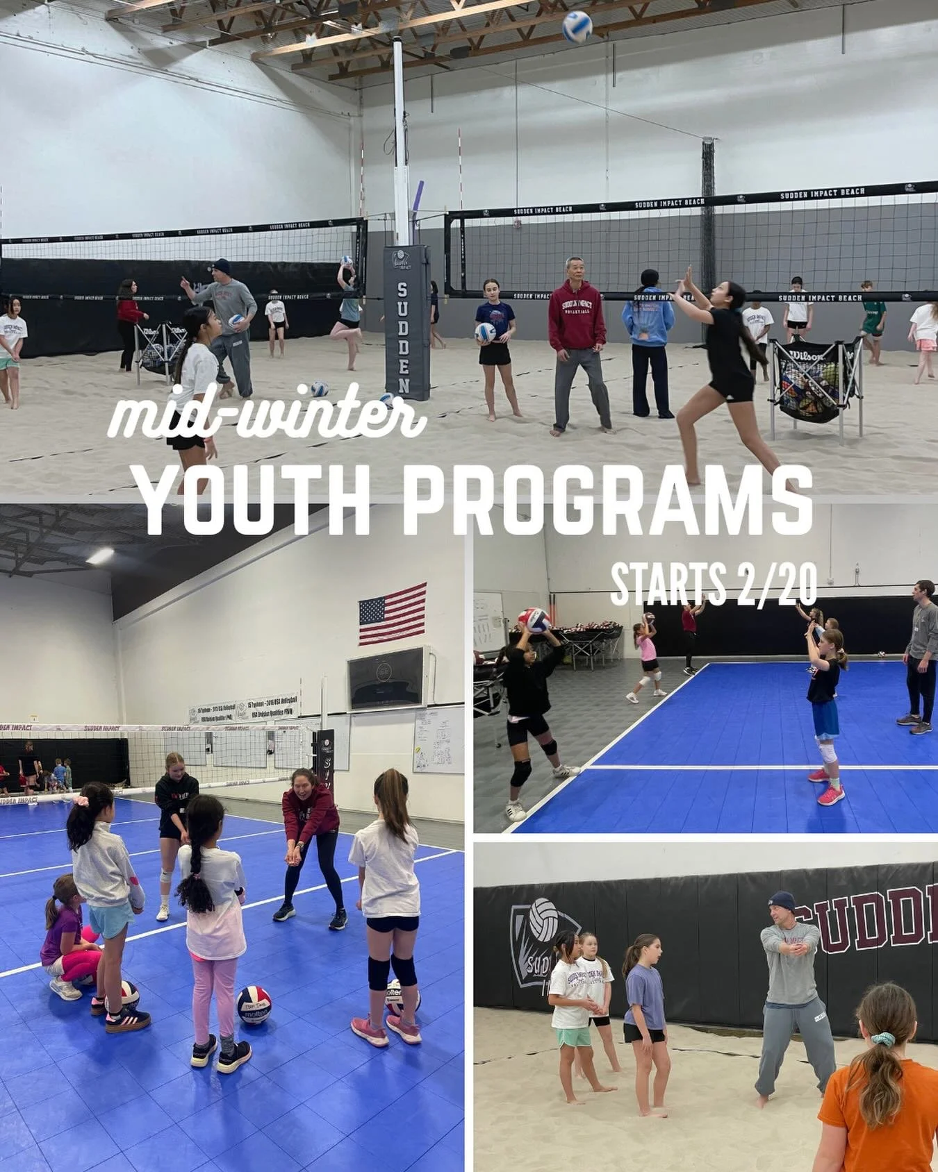 Registration is LIVE Friday (1/23) at 9:00 AM 🎉
Our Mid-Winter Youth Programs run Friday nights Feb 20 &ndash; March 27!

Indoor Programs
2nd&ndash;3rd Grade | 5:00&ndash;6:30 PM
4th&ndash;6th Grade | 6:45&ndash;8:15 PM

Beach Program
4th&ndash;6th 