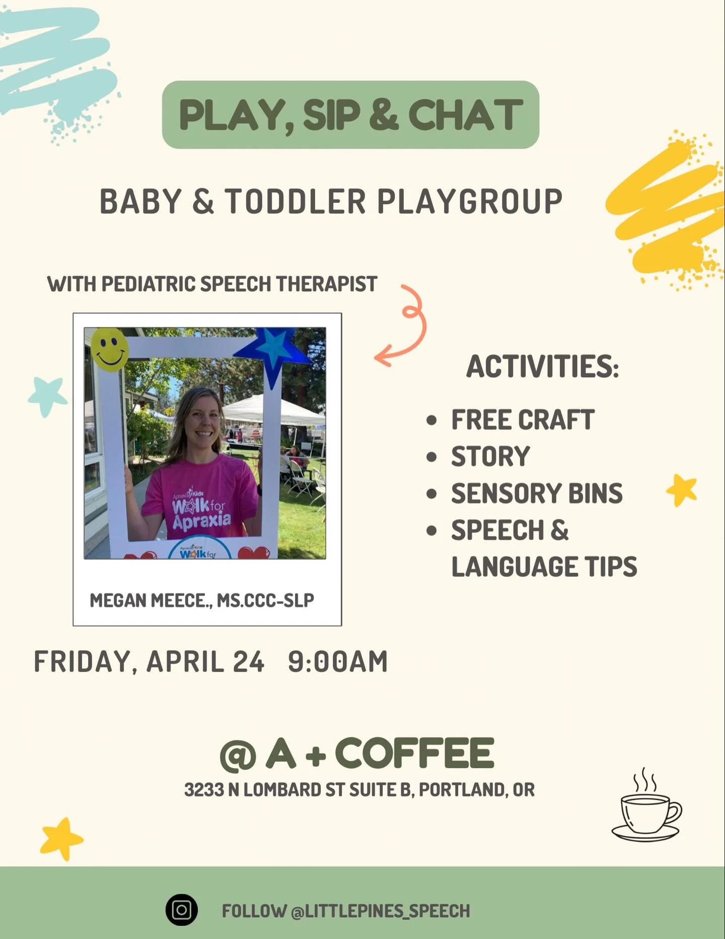 Play, Sip &amp; Chat this Friday! 

Join us for a fun, low-pressure baby &amp; toddler playgroup at A Plus Coffee &mdash;this week&rsquo;s theme is THINGS THAT GO! 🚌🚜✈️

We&rsquo;ll be exploring early communication through: &bull; 🚗 Vehicle play &