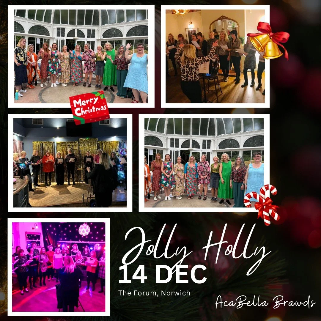 🎶 Performer Spotlight: AcaBella Brawds 🎶

Live at the Jolly Holly Workshops &amp; Fair on Sunday 14th December at 3:30pm

We&rsquo;re delighted to welcome the wonderful @AcaBella Brawds to this year&rsquo;s Jolly Holly Workshops &amp; Fair! This fr