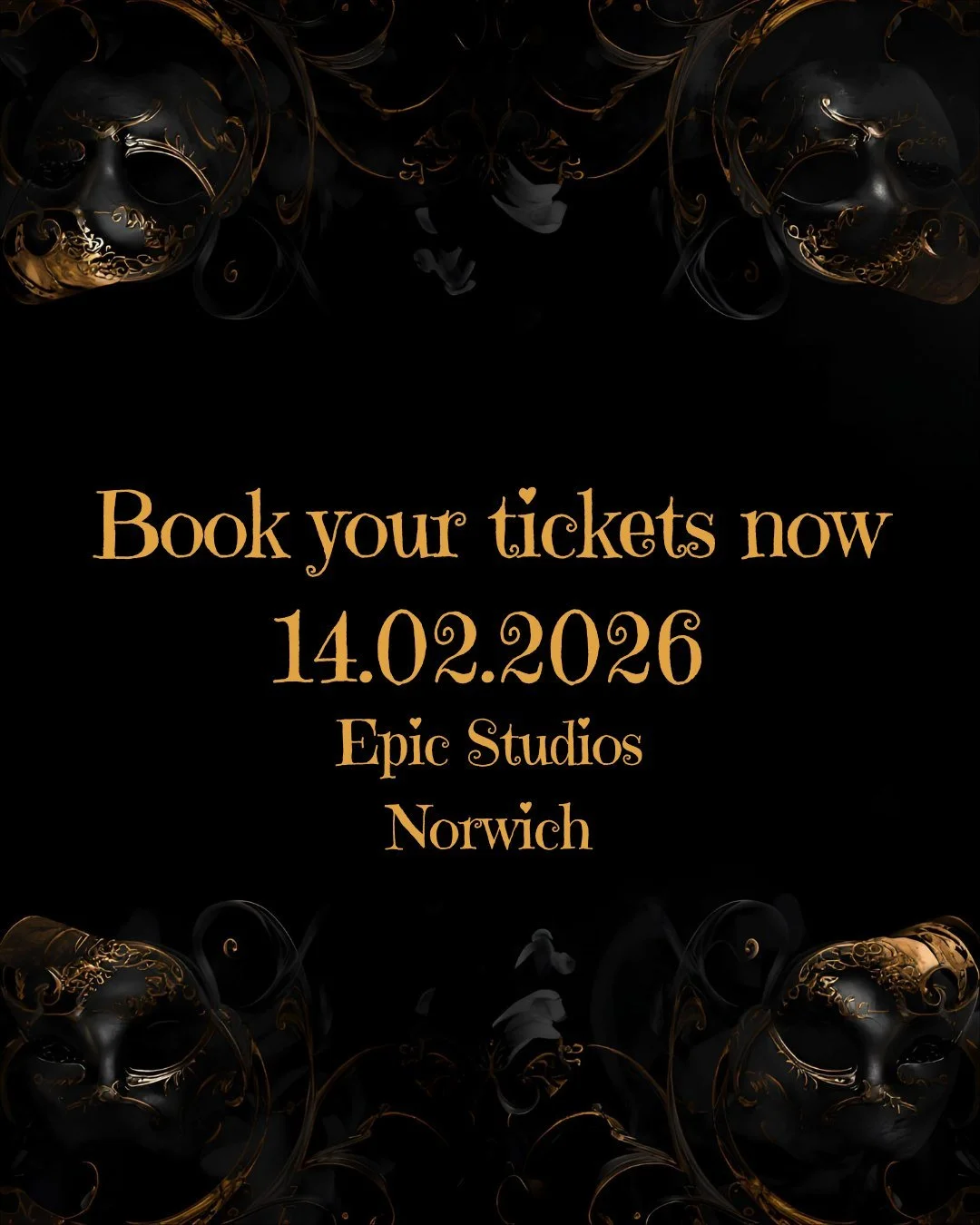 This Valentine&rsquo;s Day, step into an immersive masquerade at Epic Studios Norwich 🎭
An enchanted forest setting, roaming performers, fire, music and a live LED electric violin DJ show come together for one unforgettable night.

Dress to feel reg