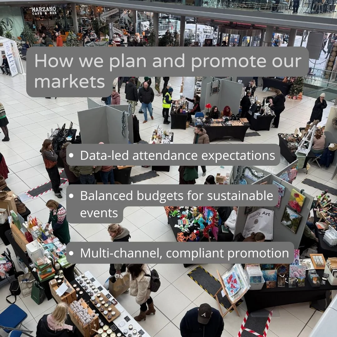 We want to take a moment to address recent public comments regarding our markets and how we communicate expected attendance, as well as promotion.

As an organiser, we always base projected footfall on a combination of previous event performance, loc