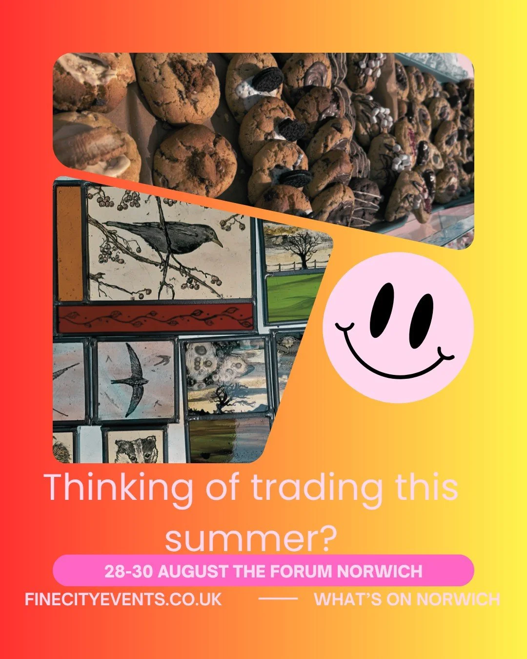 Thinking about trading this summer?

A Fine City Summer F&ecirc;te is coming to @theforumnorwich, and we&rsquo;re looking for brilliant independent businesses to join us.

✔ High footfall city centre location
✔ 3 full days of trading (28&ndash;30 Aug