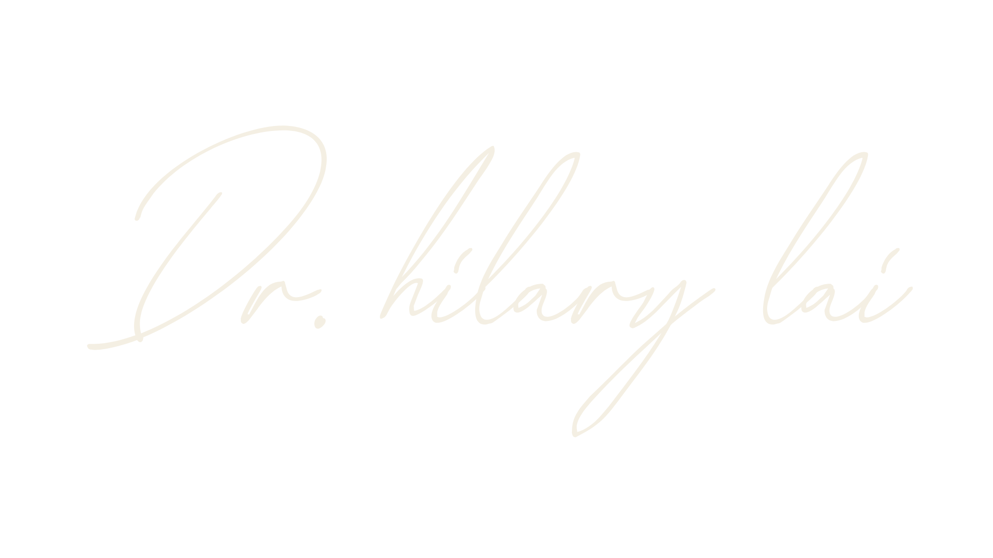 Black background with white cursive text that reads 'Dr. Hilary Lai'.