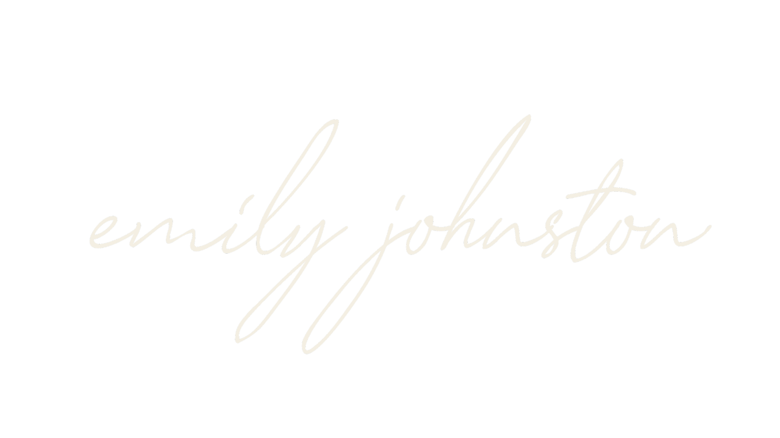 Stylish black and white logo with the name 'Emiliy Johnston' in elegant cursive font.