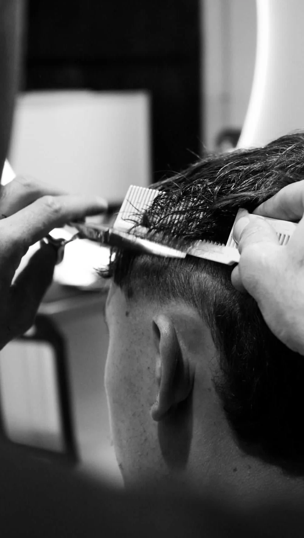 Barber at work
