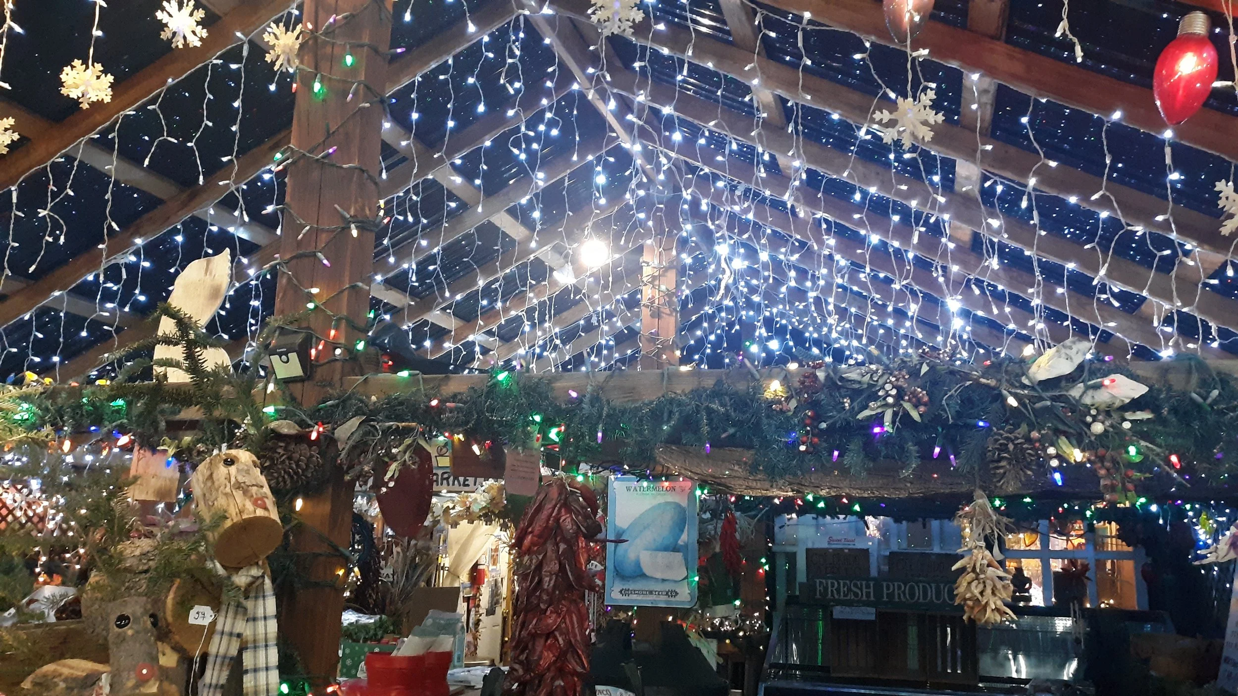 JP Total Christmas Trees, Wreaths, Cider, decorations and specialty foods for the holidays!