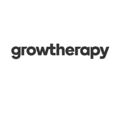 The image features the word 'growthery' in lowercase letters, with 'growth' in a lighter gray and 'ery' in a darker gray, centered on a black background.